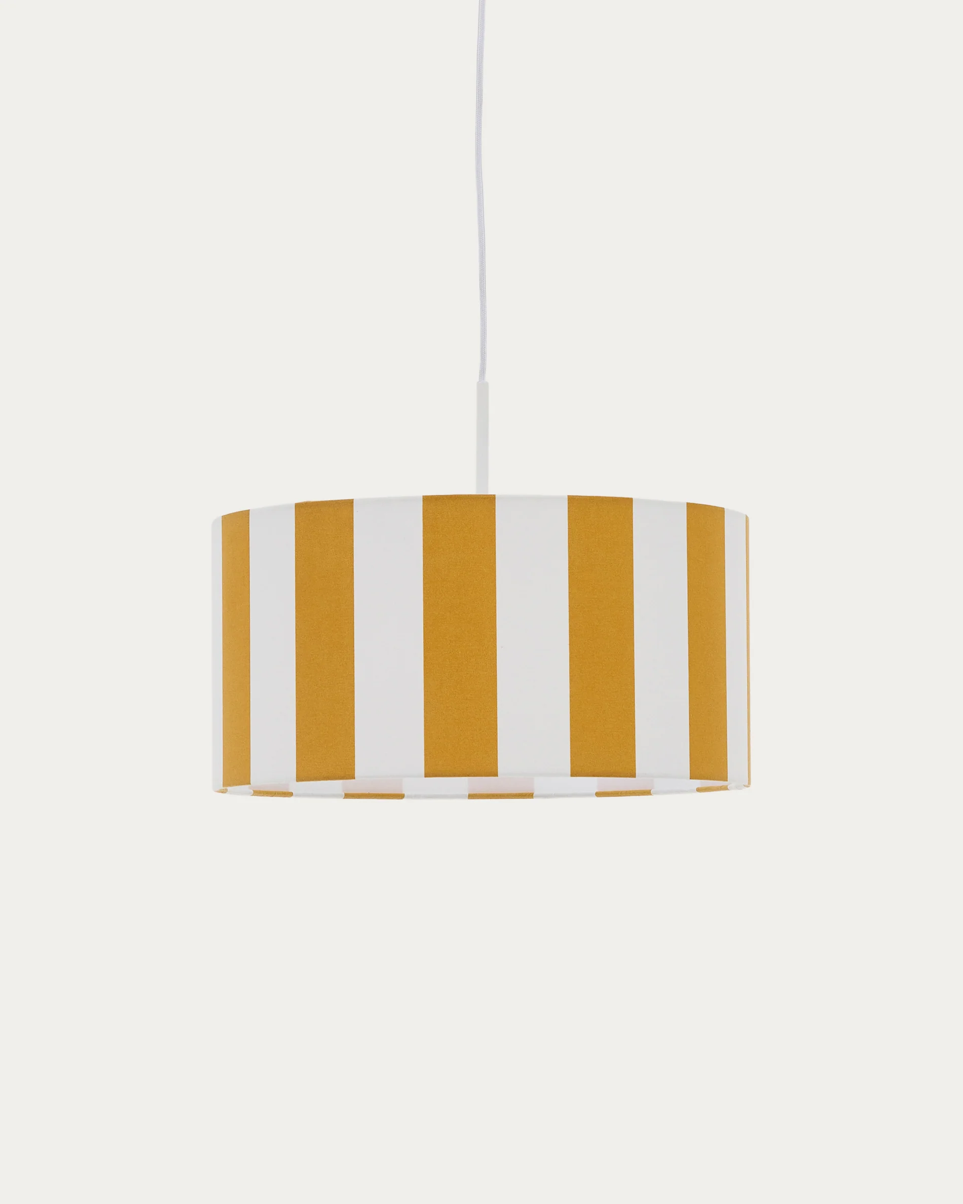 Ciral ceiling lamp shade with yellow and white stripes, Ø 40 cm