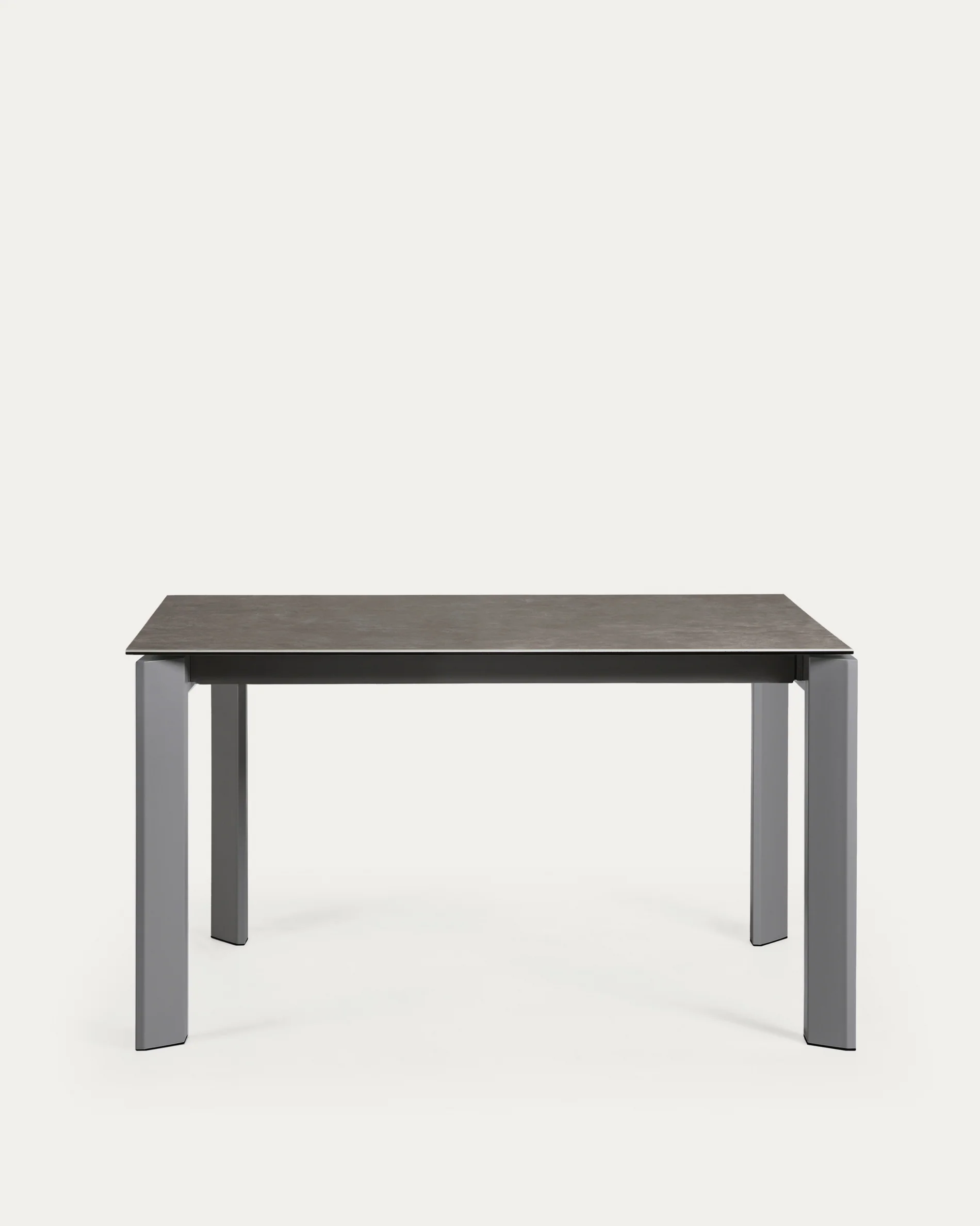 Axis porcelain extendable table in Volcano Ash finish anthracite steel legs 140(200)cm