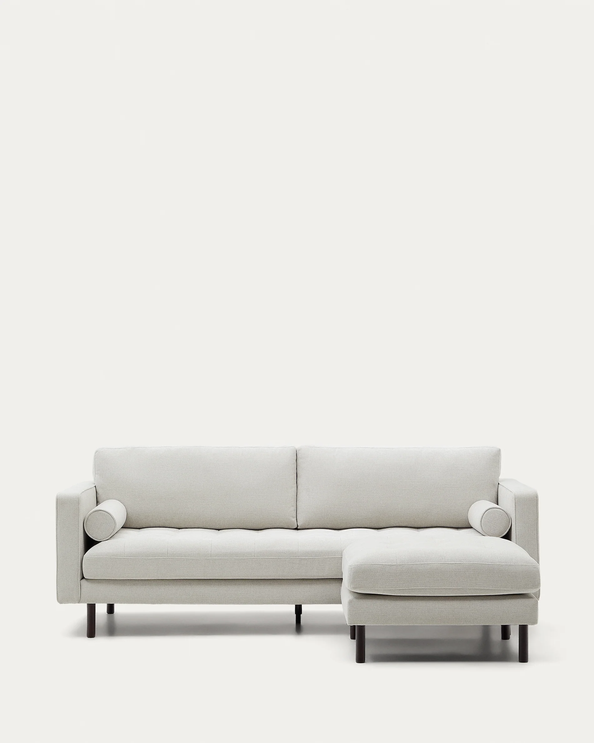 Debra 3-seater sofa with pearl chenille footrest and wenge finished legs, 222 cm FSC Mix Credit