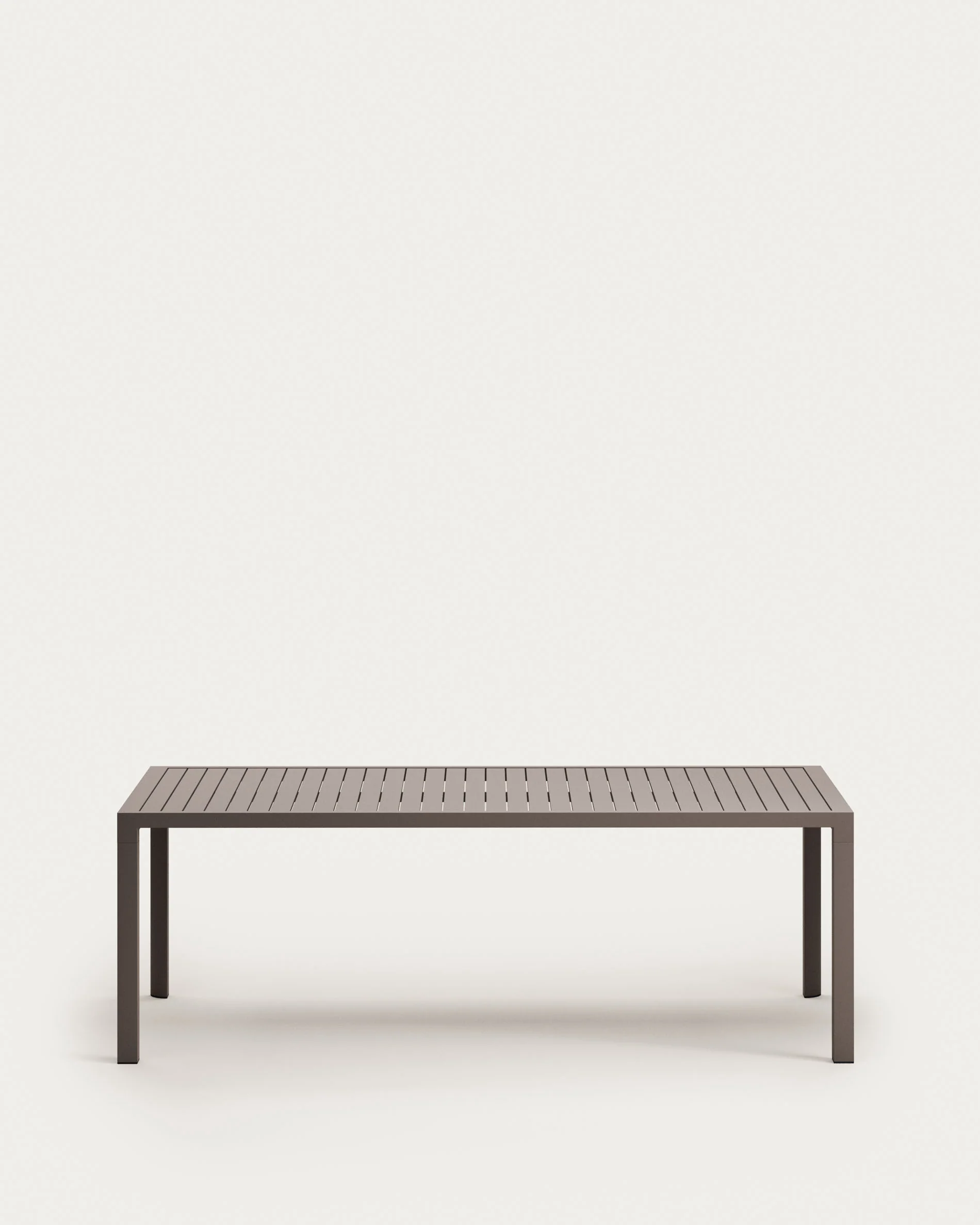 Culip aluminium outdoor table in powder coated brown finish, 220 x 100 cm