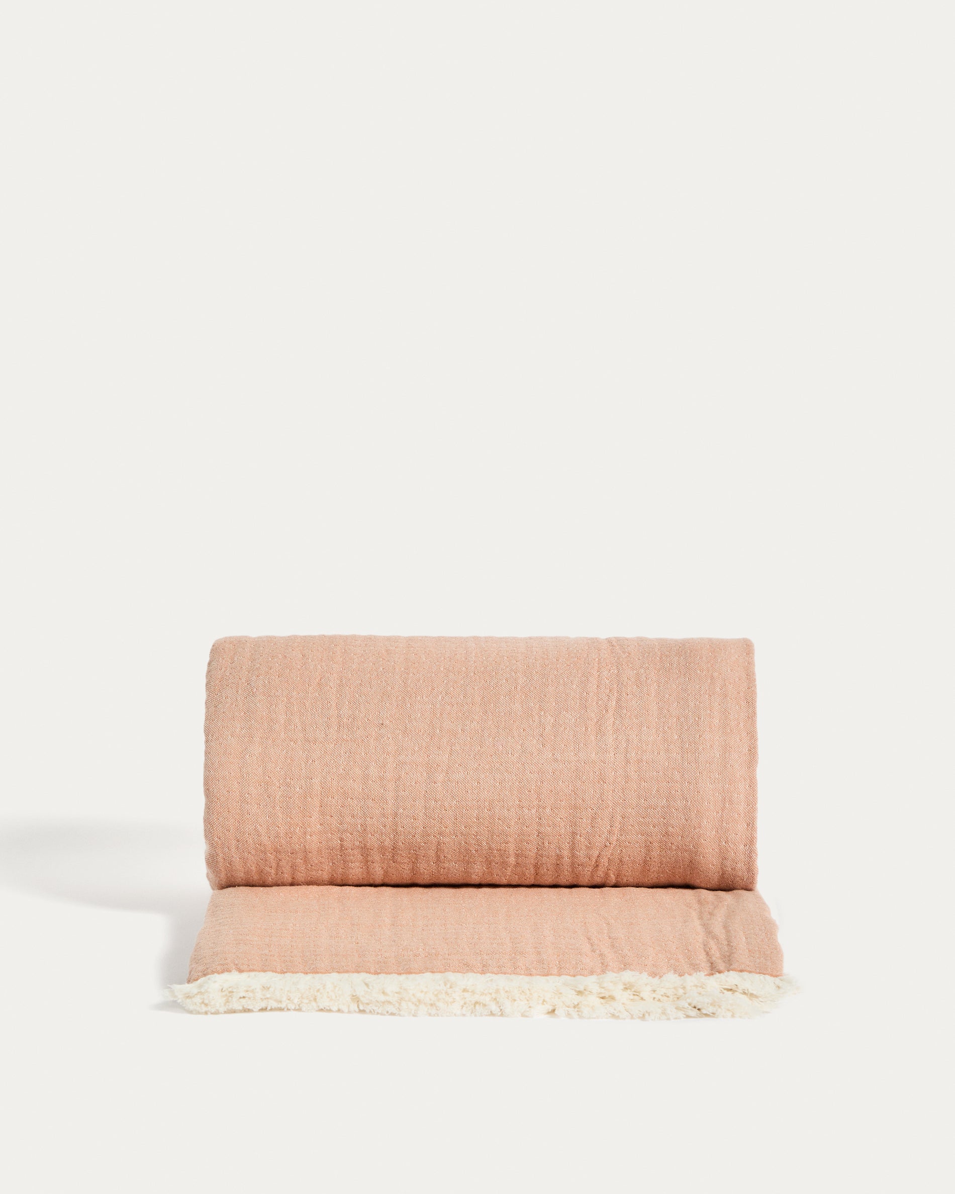 Nafine 100% cotton muslin blanket with two-toned fringe 130 x 170 cm