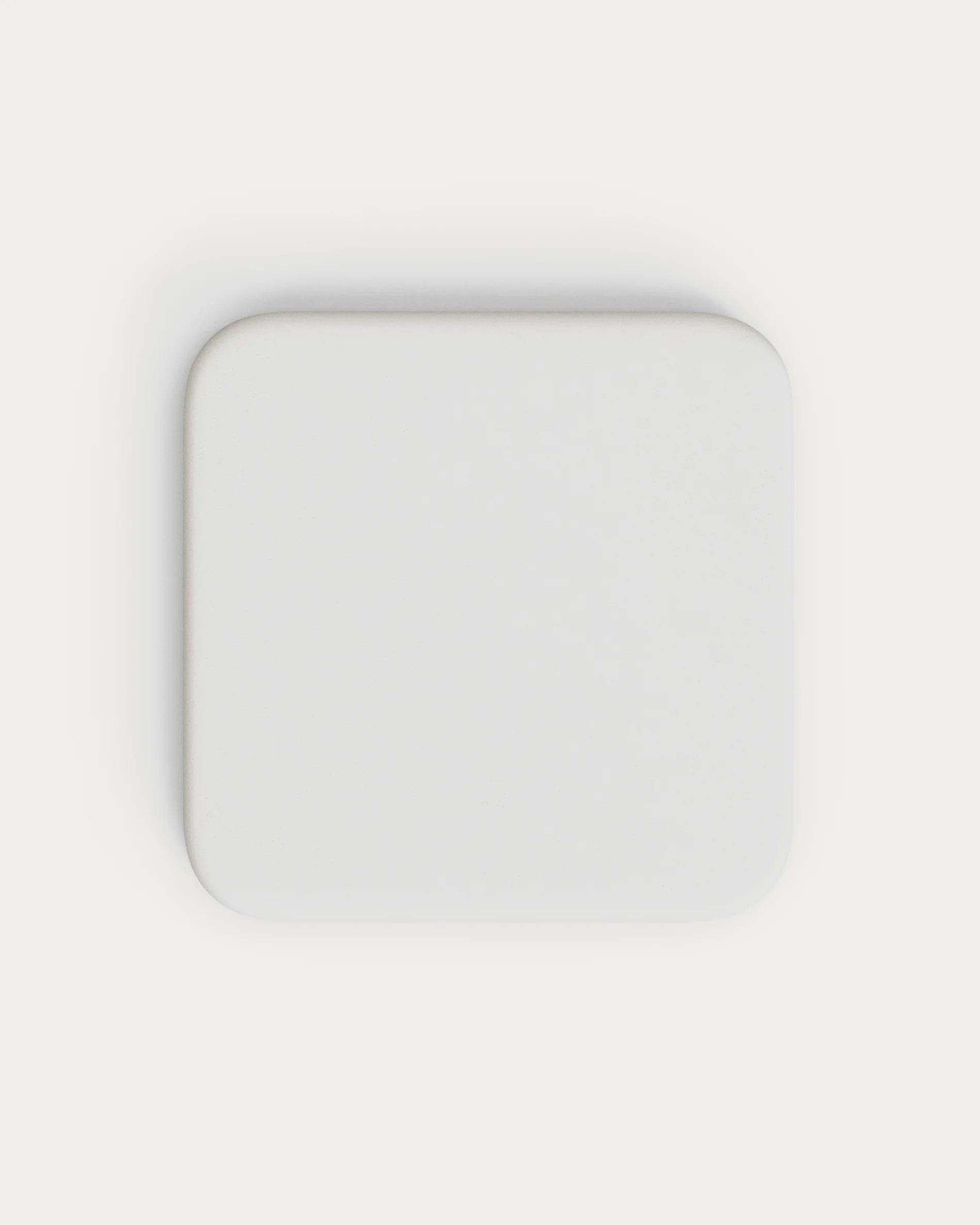 Dina outdoor tall table with white cement top 70x70cm and white steel base 48x48x96cm