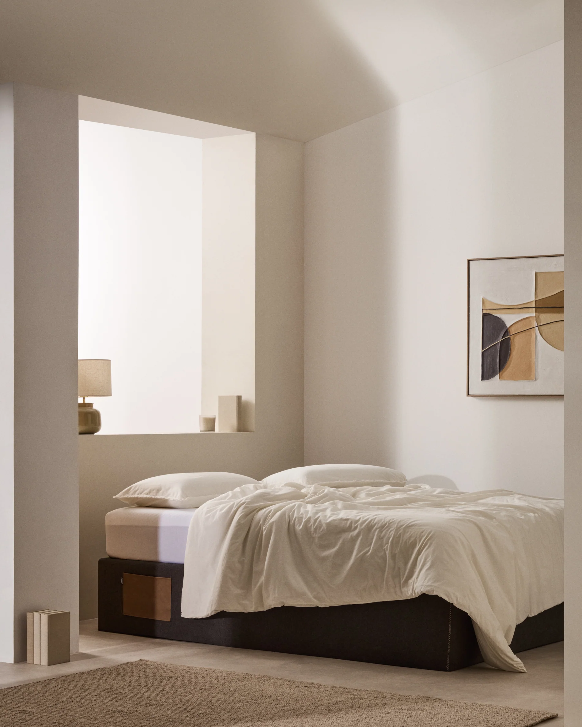 Matters ottoman bed base in black for a 140 x 190 cm mattress