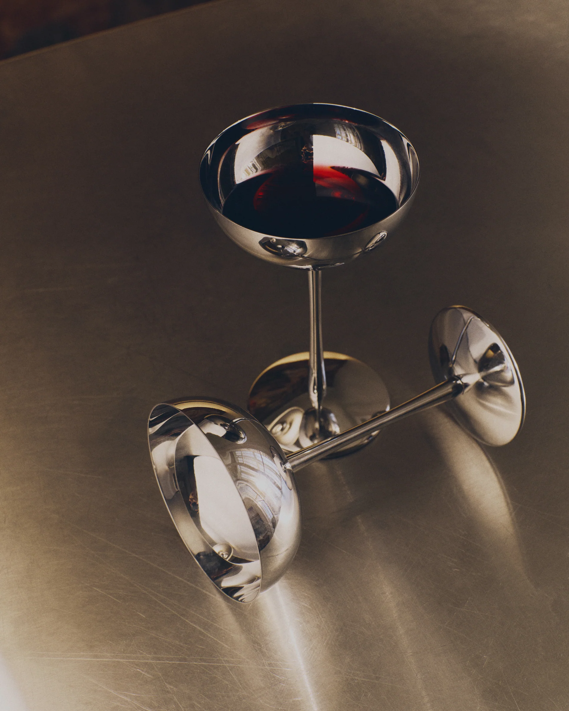 Nirela set of 2 stainless steel glasses