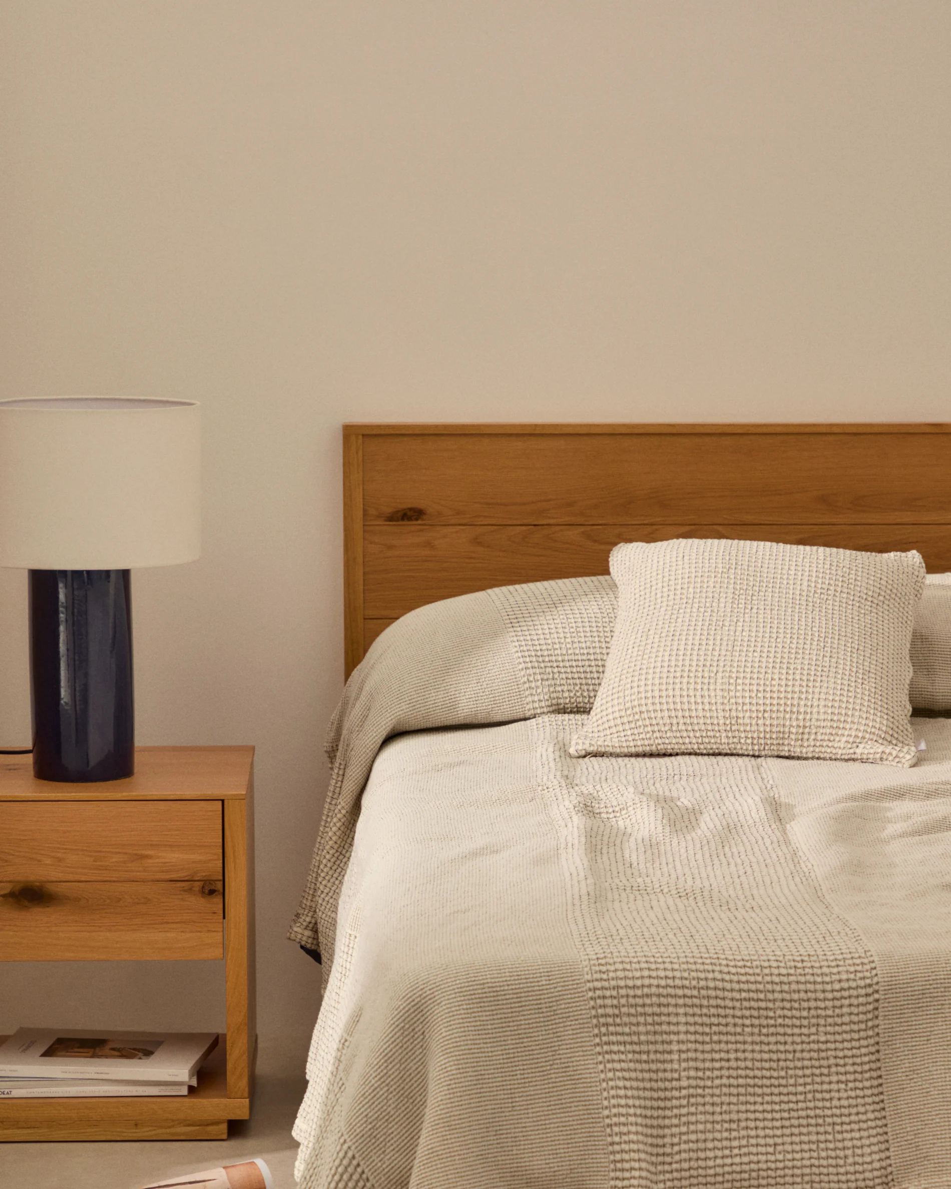 Mabile blue striped jacquard 100% cotton bedspread for 150/160cm bed