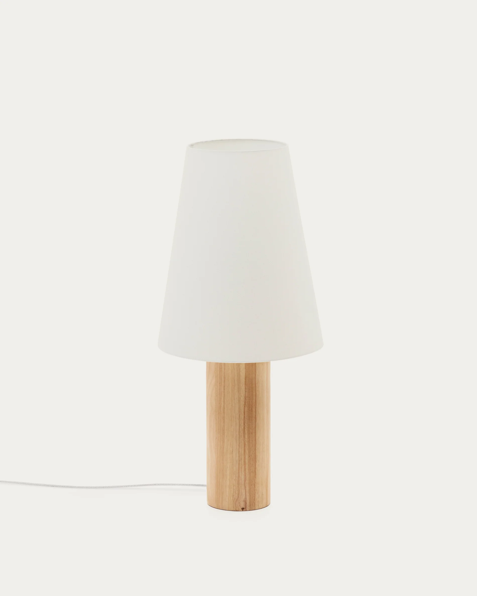 Marga floor lamp in solid wood with natural finish