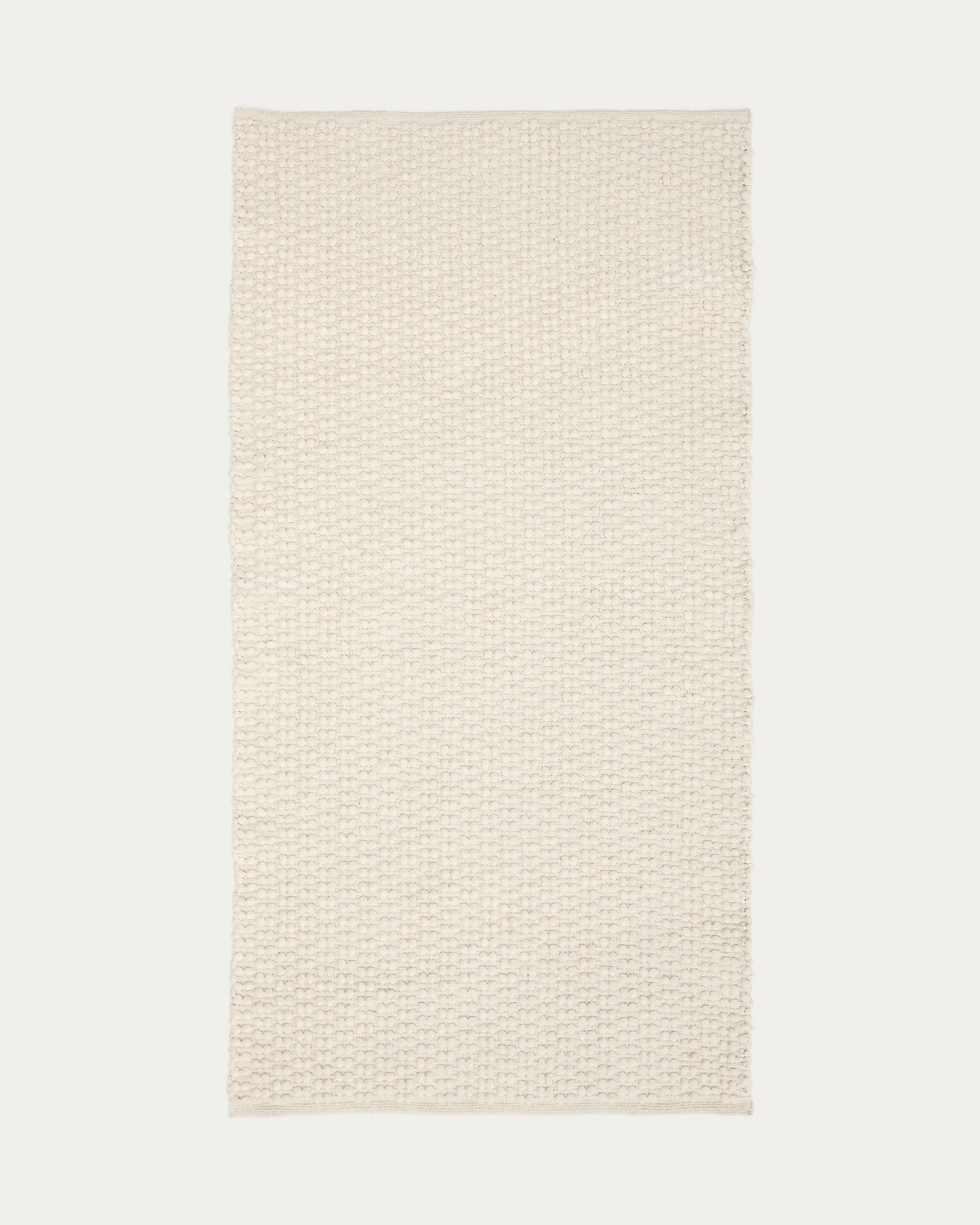 Runner rug Mascarell white cotton and polyester 70 x 140 cm