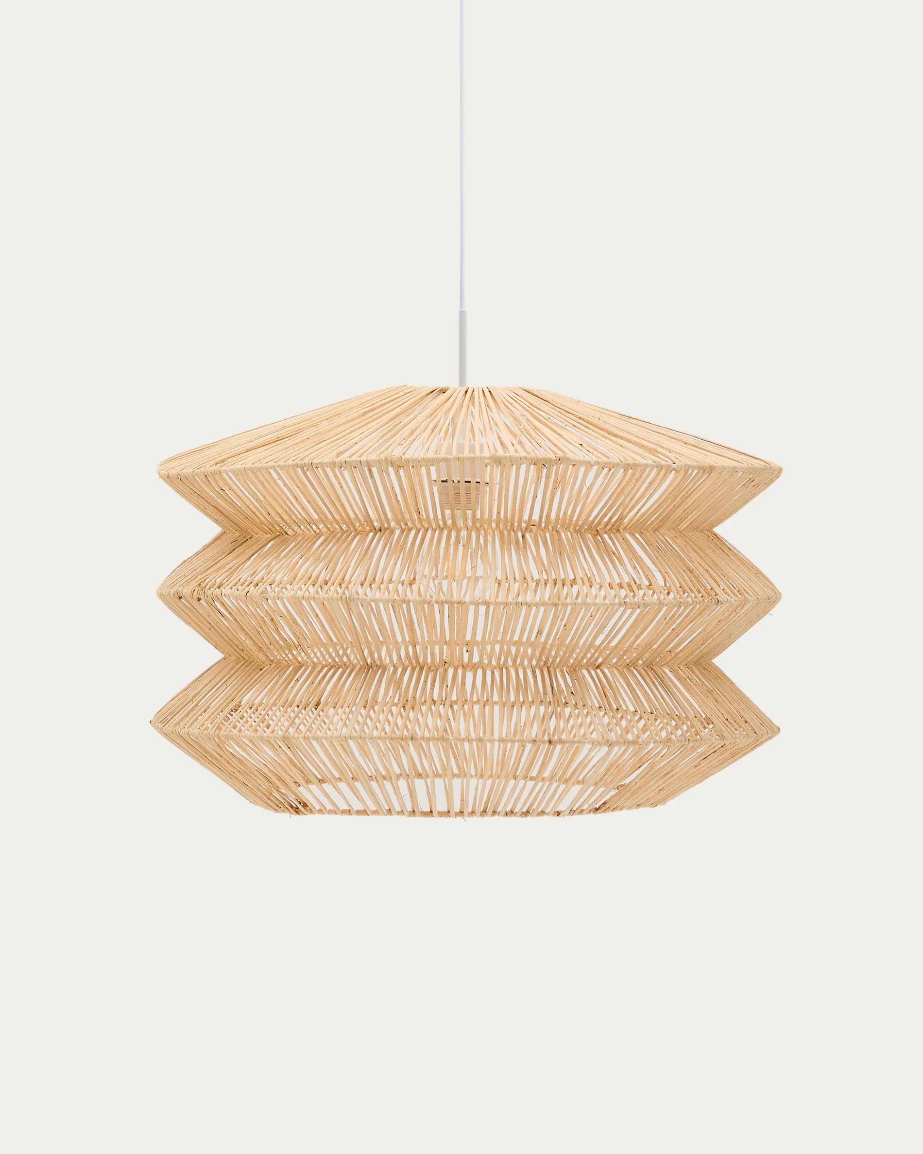 Dakit ceiling lamp shade in rattan with light finish 60 x 39cm