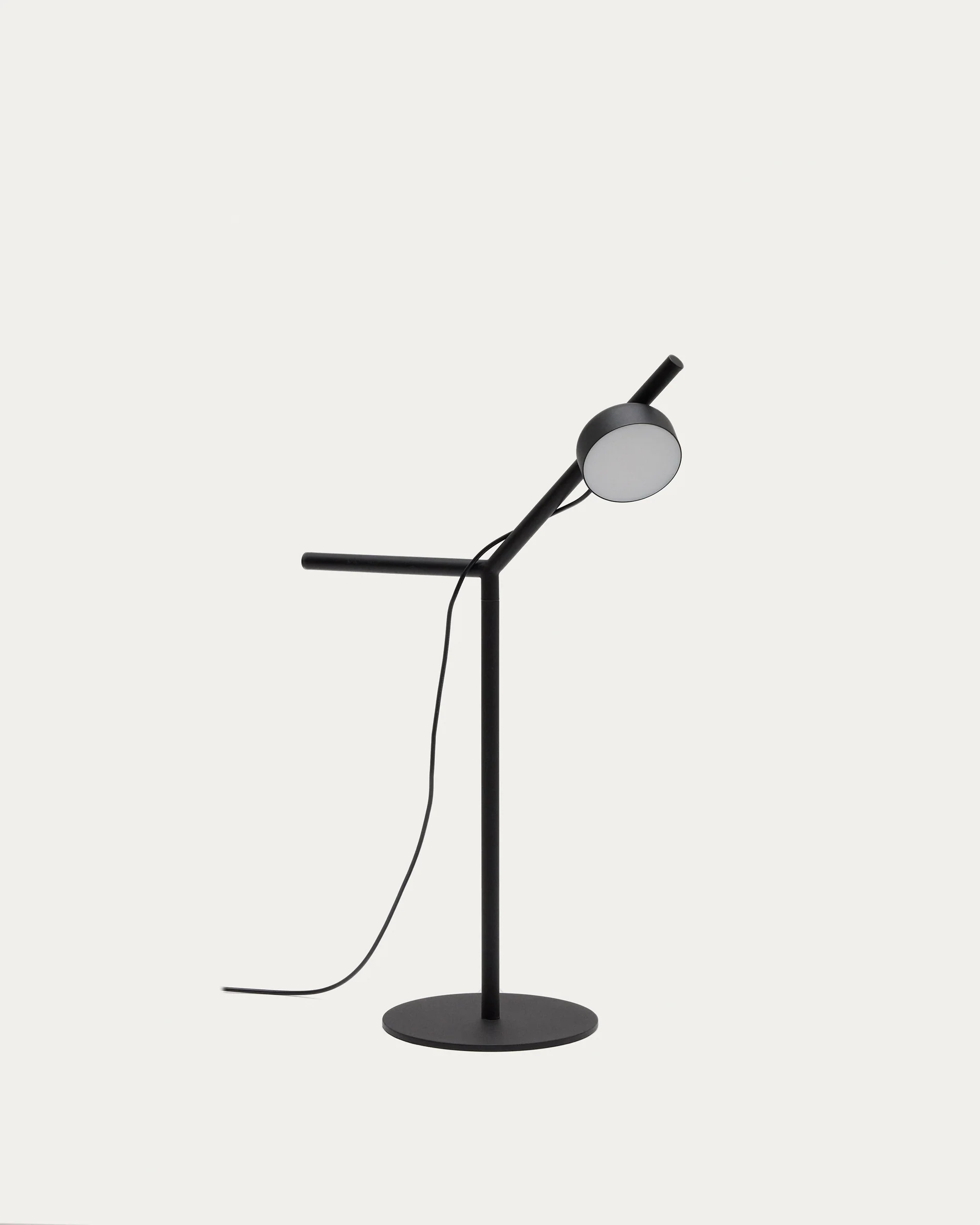Orey black metal table lamp with multi-position spotlight