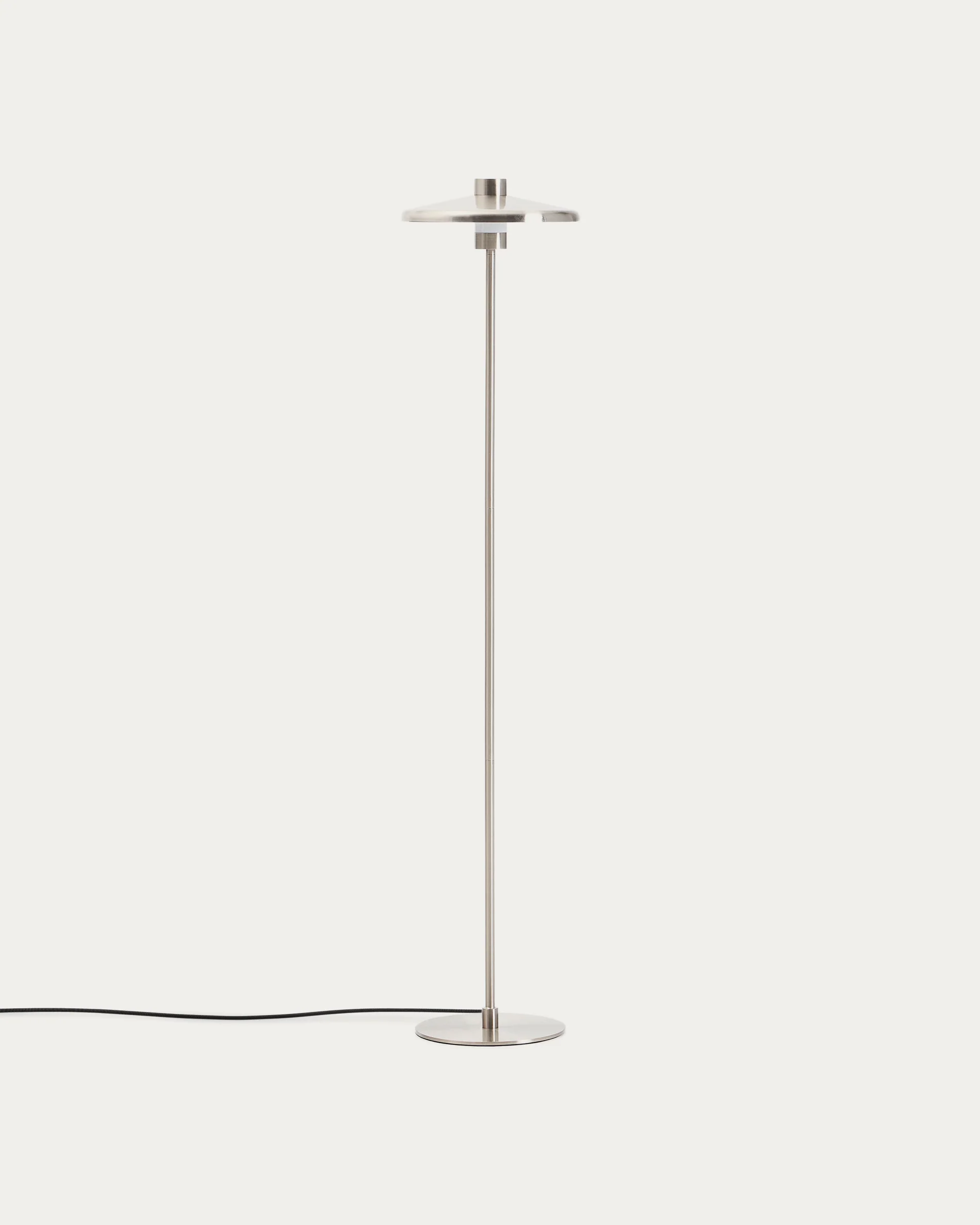 Nuvira floor lamp in light grey brushed metal
