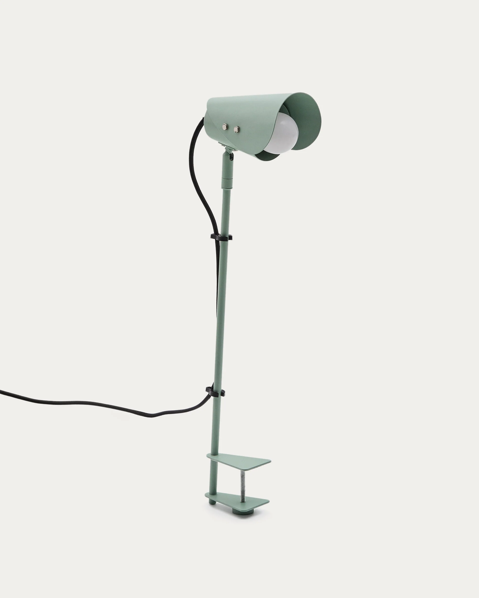 Jula desk lamp with clamp in green metal