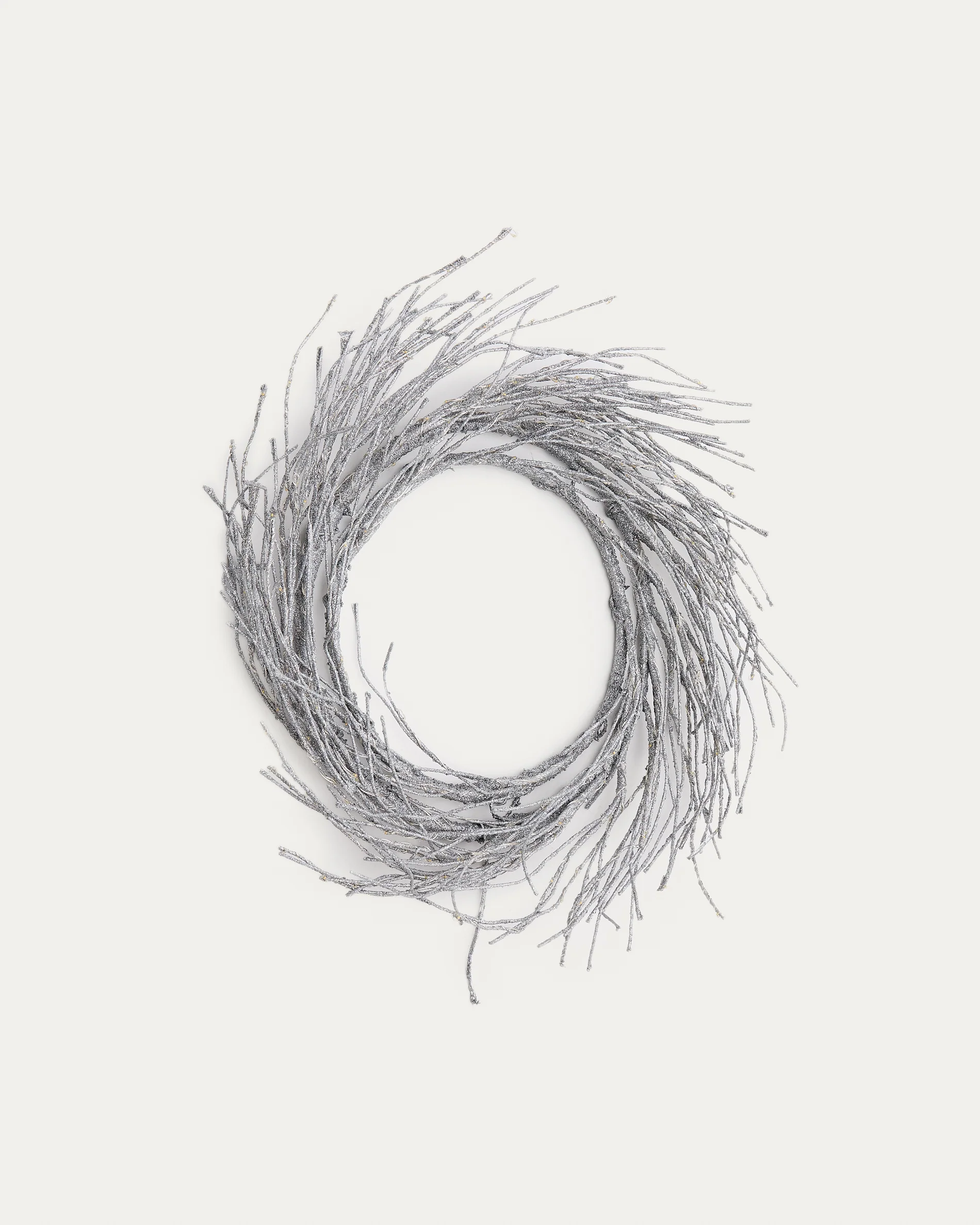 Bria luminous silver-coloured wreath, Ø 60 cm