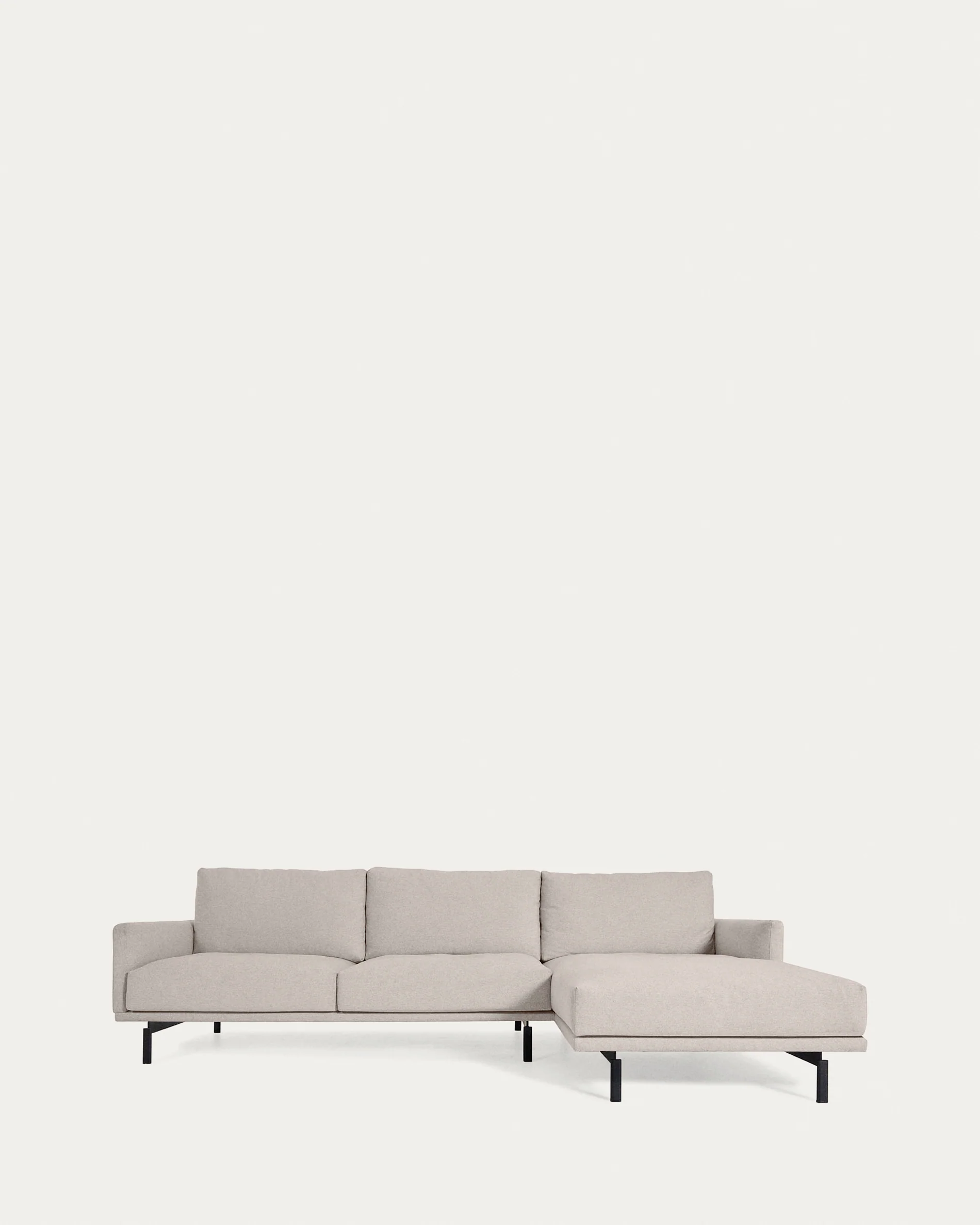 Galene 3 seater sofa with right-hand chaise longue in beige, 254 cm FSC Mix Credit