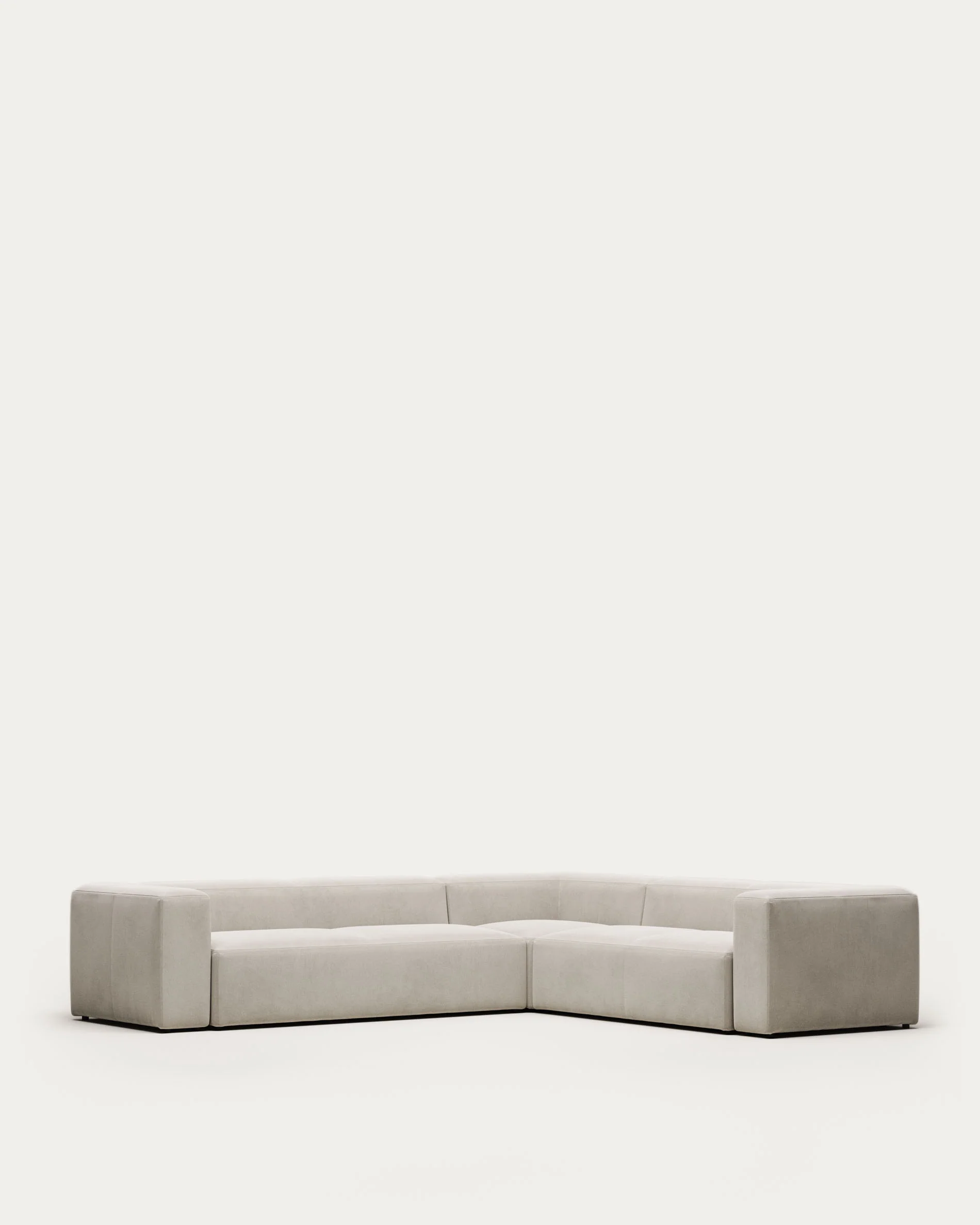Blok beige chenille 5-seater corner sofa 320 x 290cm/290 x 320cm FSC Mix Credit