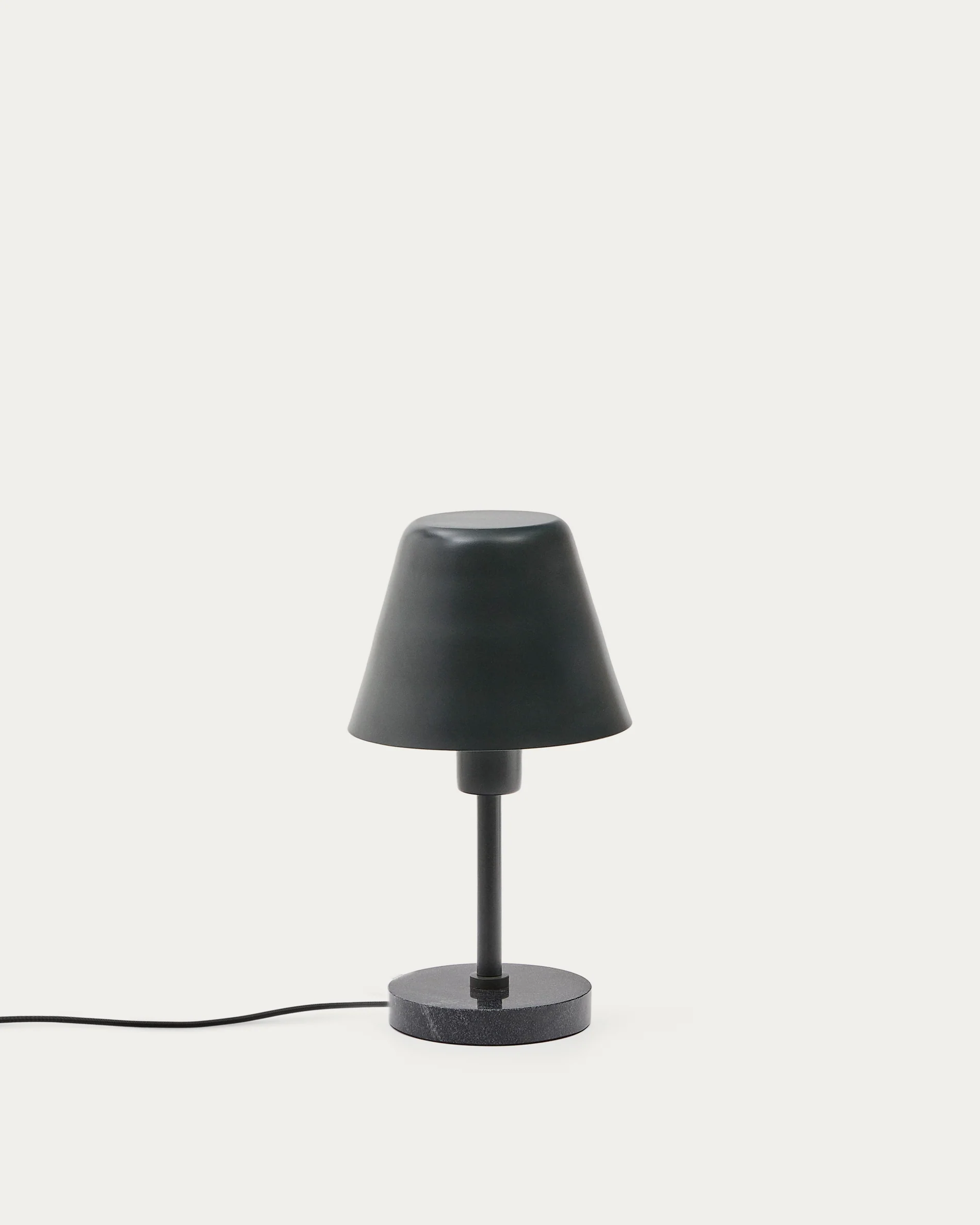 Calina table lamp in green metal and black marble