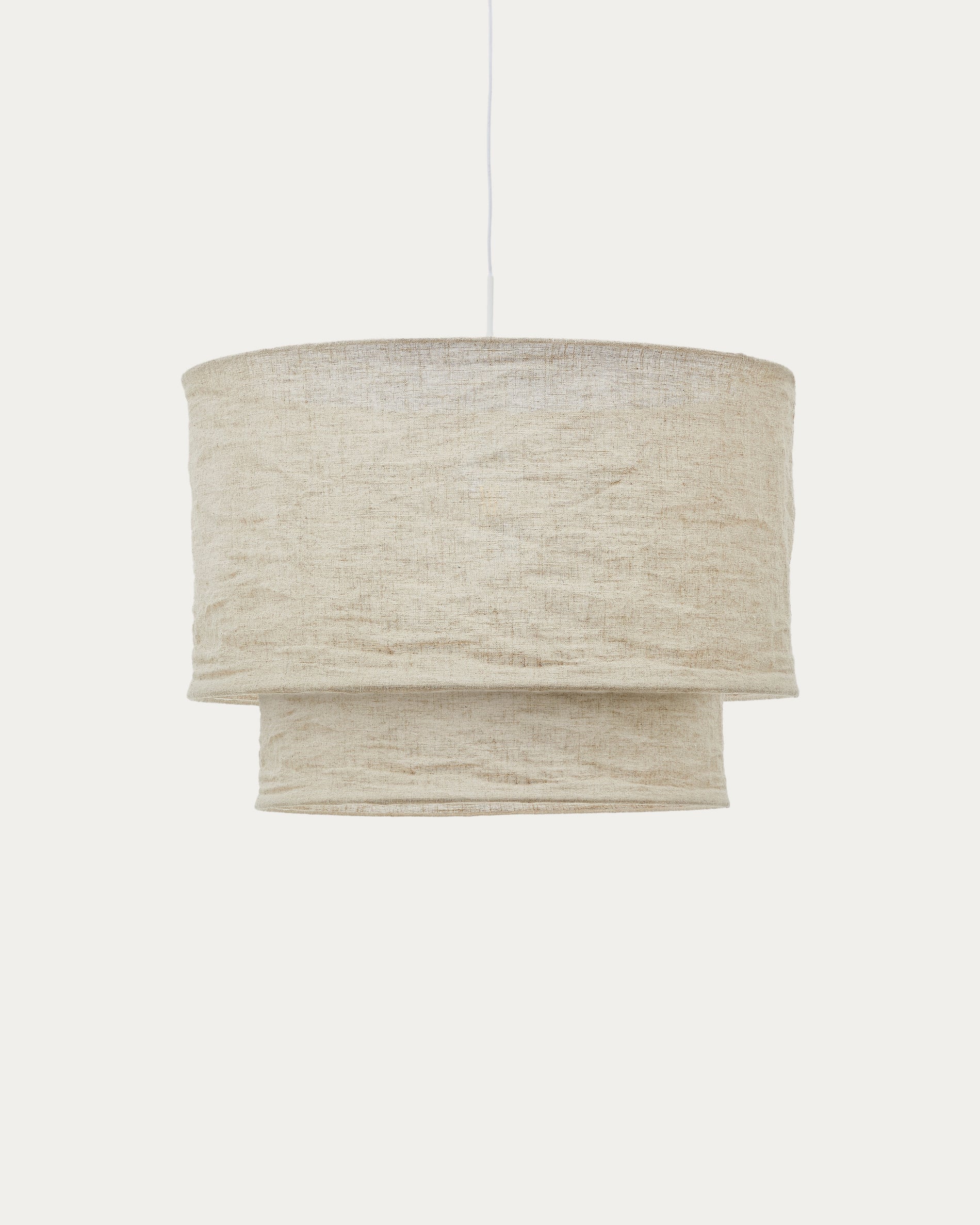 Mariela linen ceiling lamp shade in a beige finish Ø 60 x 40 cm