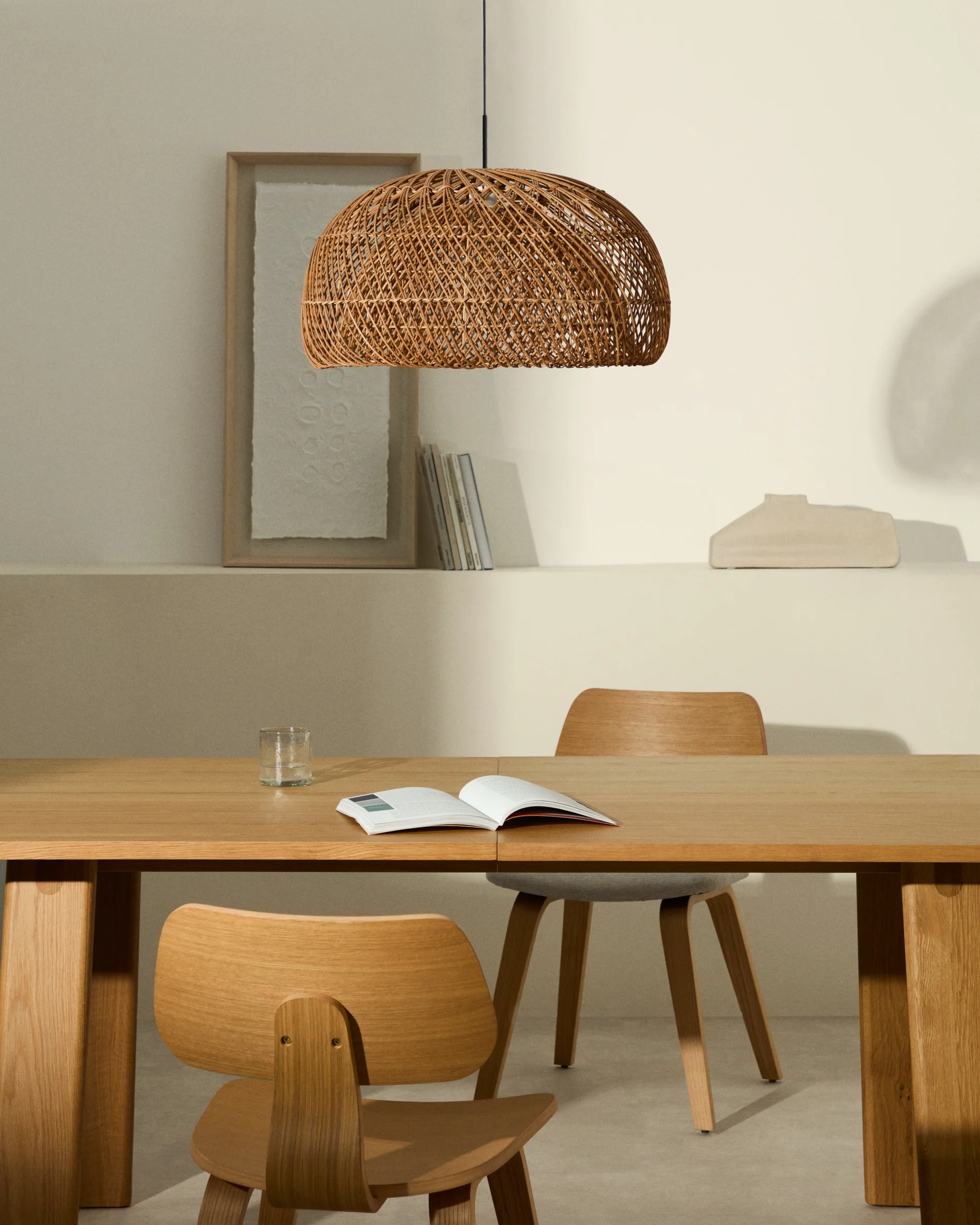 Isora rattan ceiling lamp shade with natural finish Ø60cm
