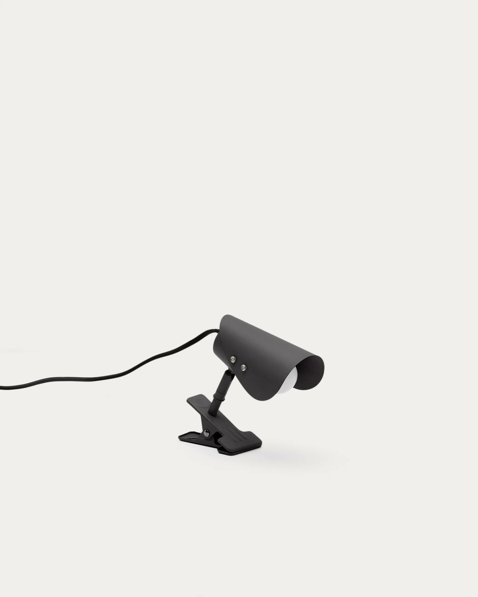 Jula small lamp with clamp in black metal