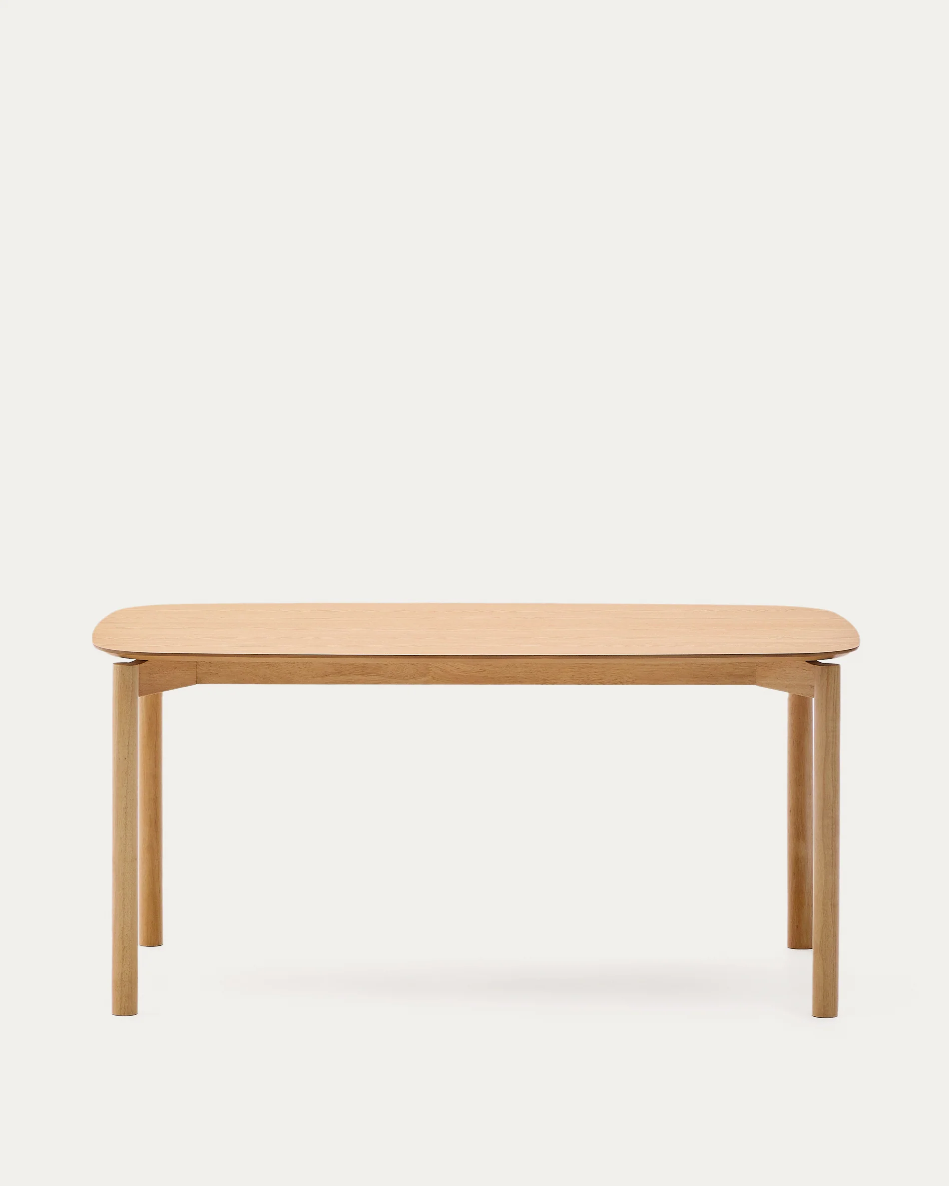 Indara table in ash veneer with natural finish 160 x 90 cm