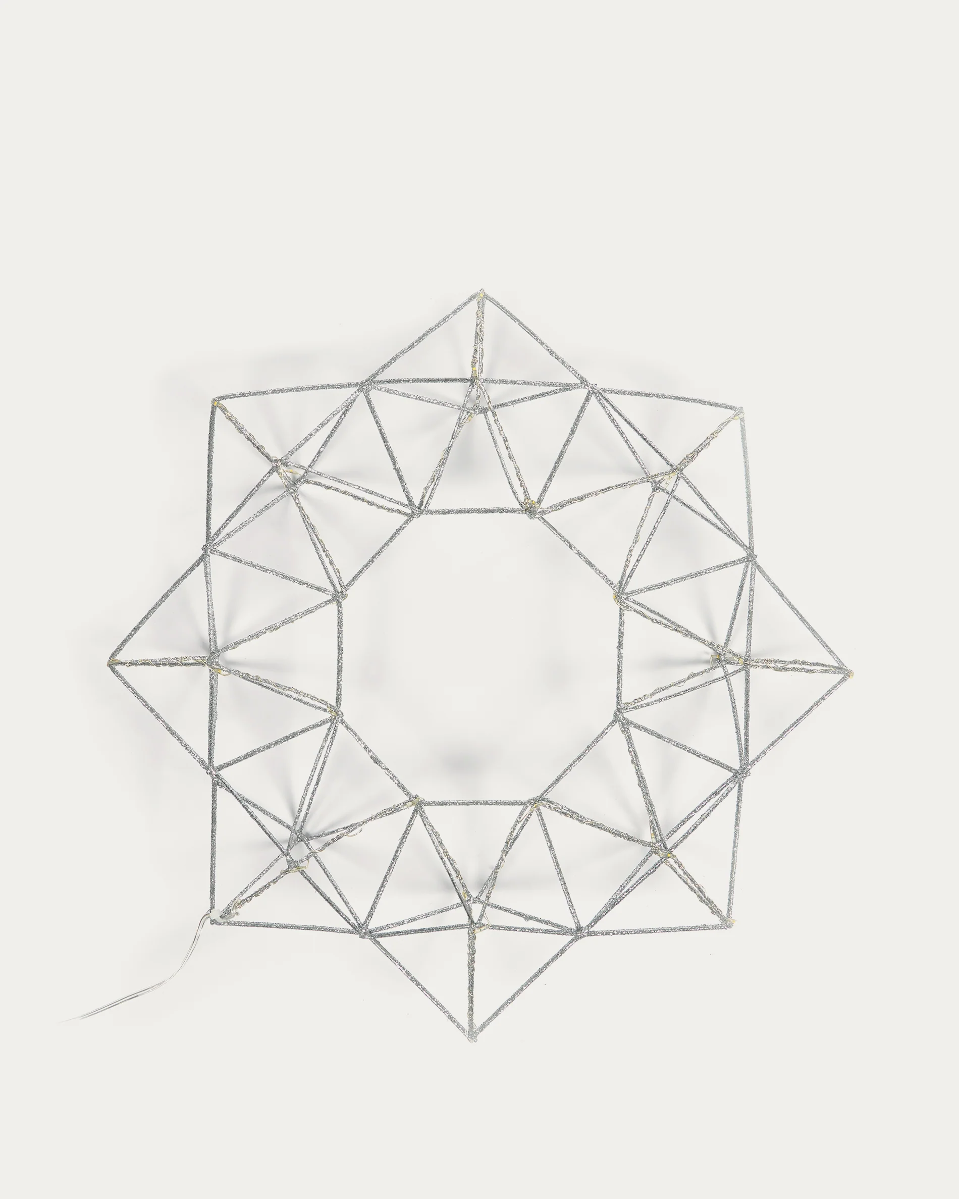 Mishell illuminated wreath in grey 35 cm