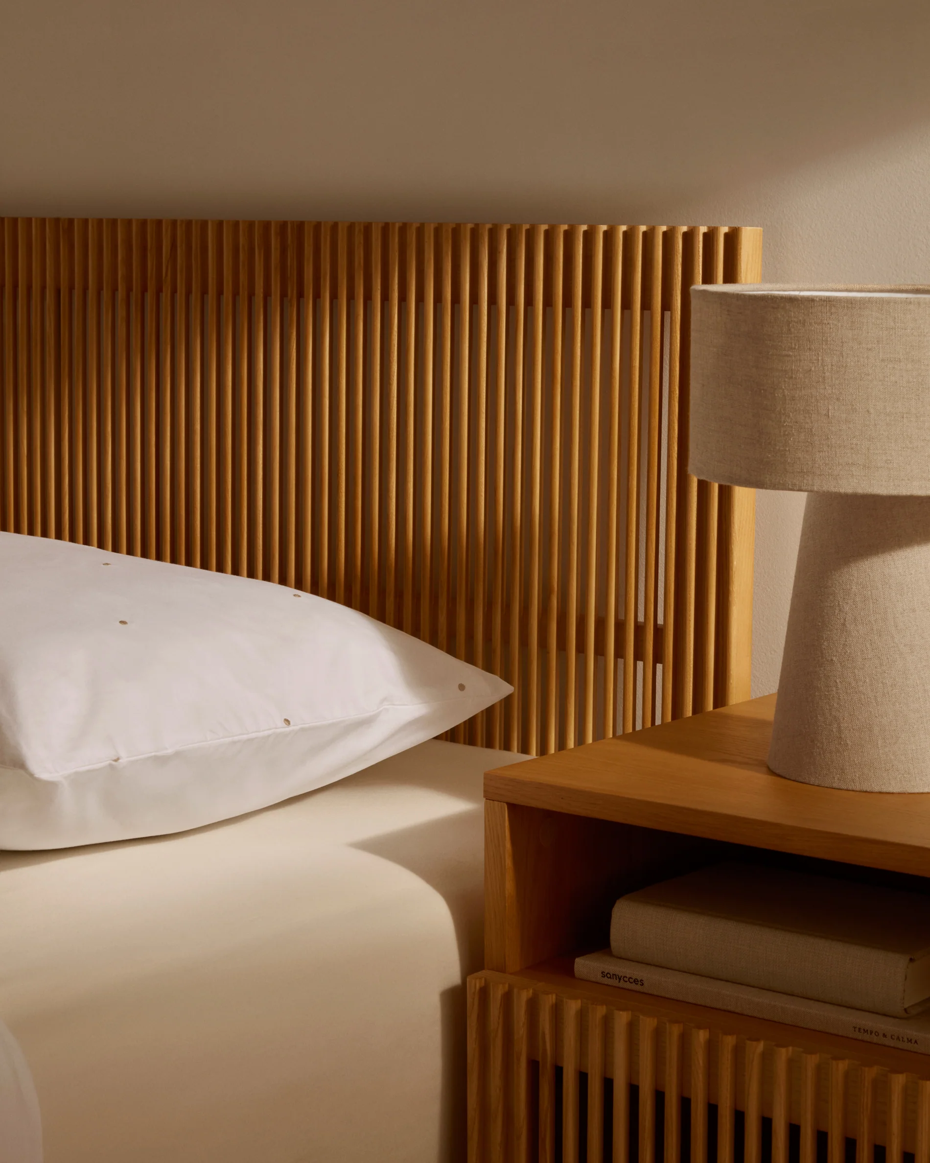 Beyla solid ash wood headboard for bed up to 160 cm FSC 100%