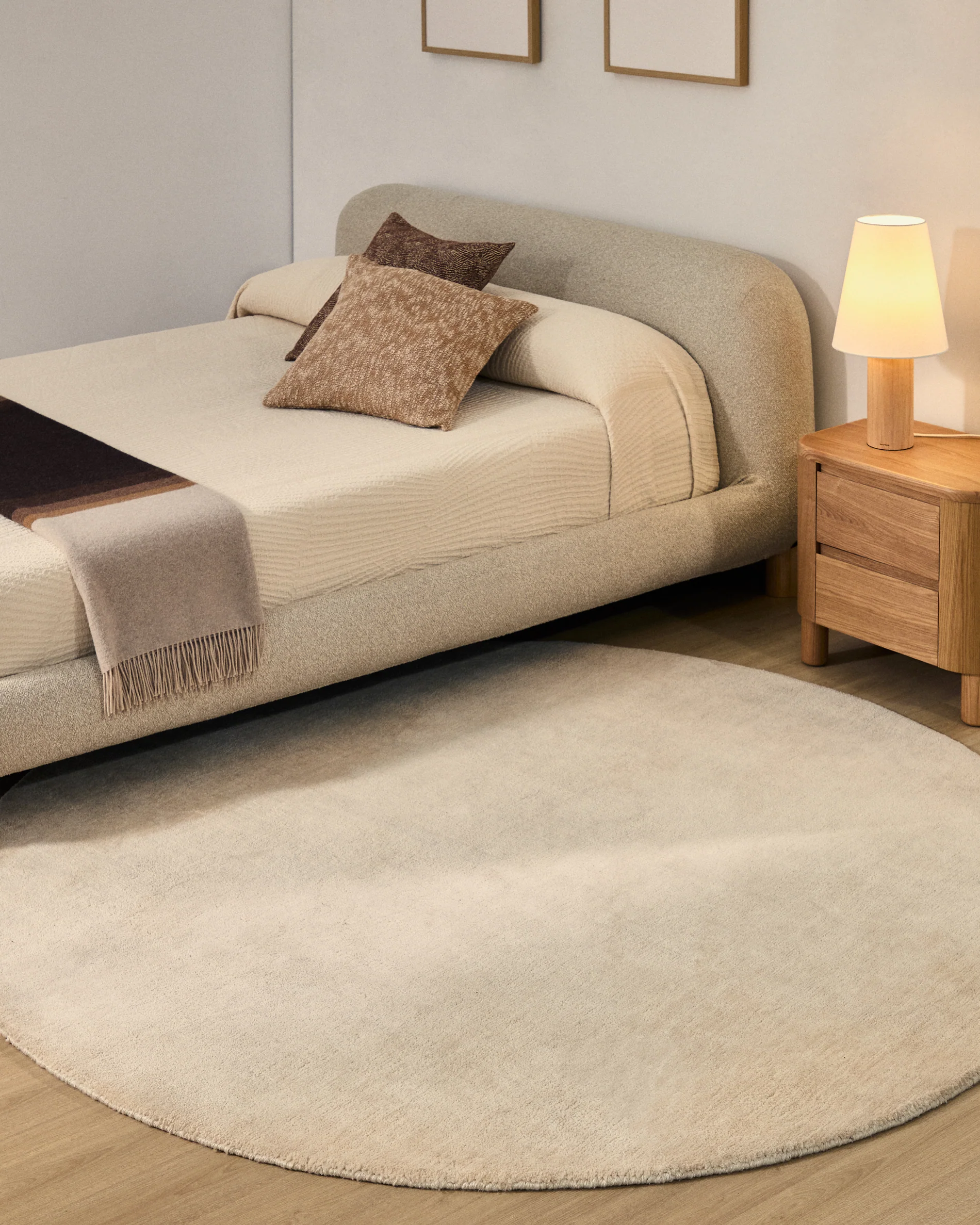 Empuries white round rug Ø200cm