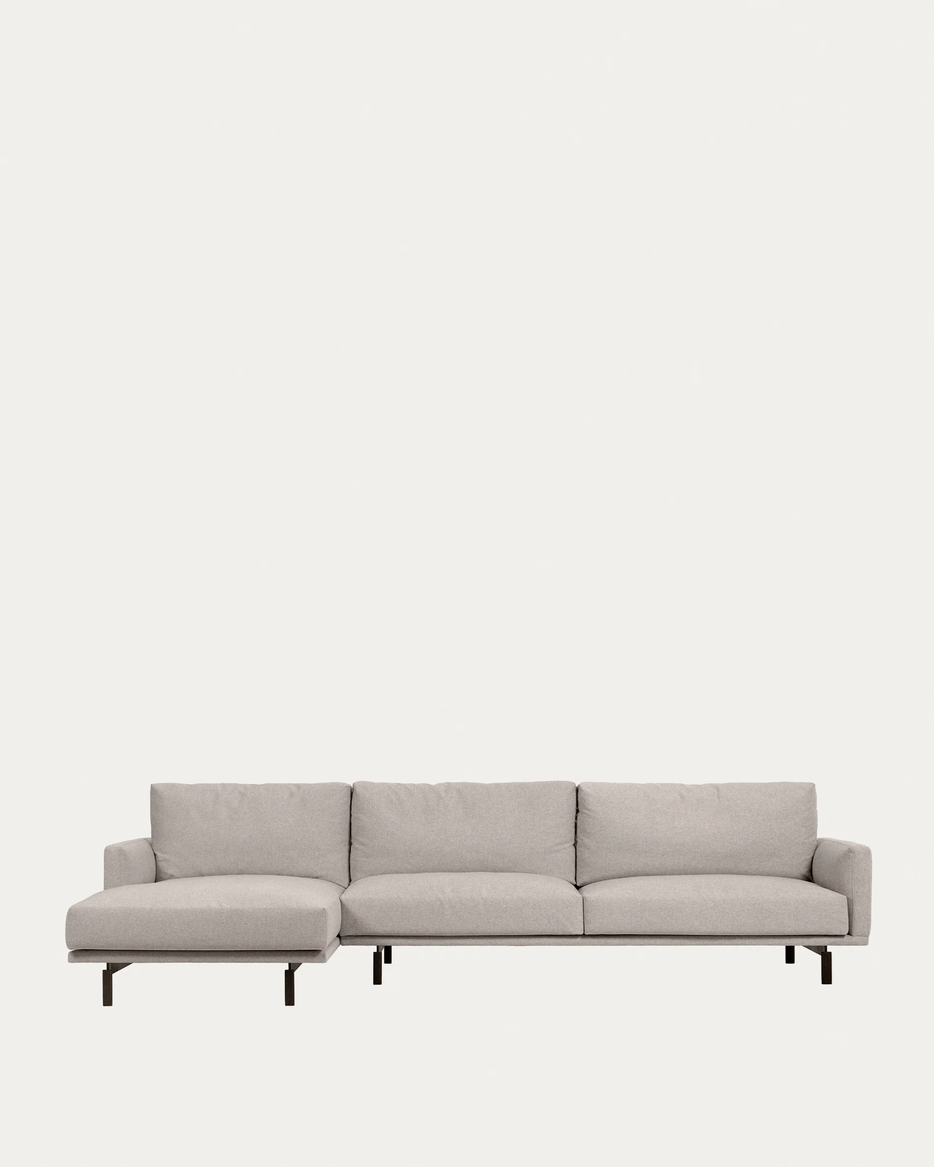 Galene 4 seater sofa with left-hand chaise longue in beige, 314 cm FSC Mix Credit