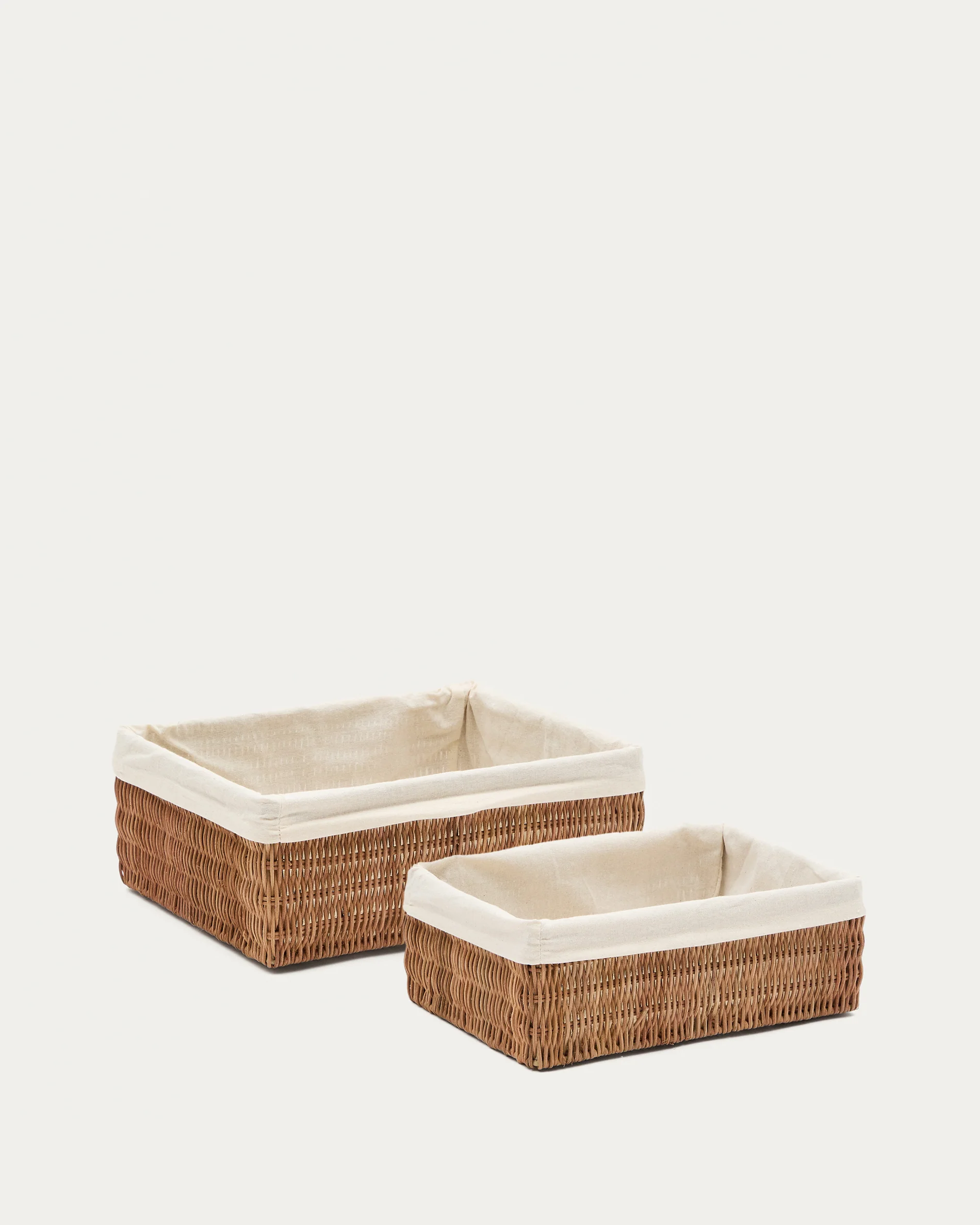Indali set of 2 rattan baskets, 32 x 25 cm / 28 x 20 cm