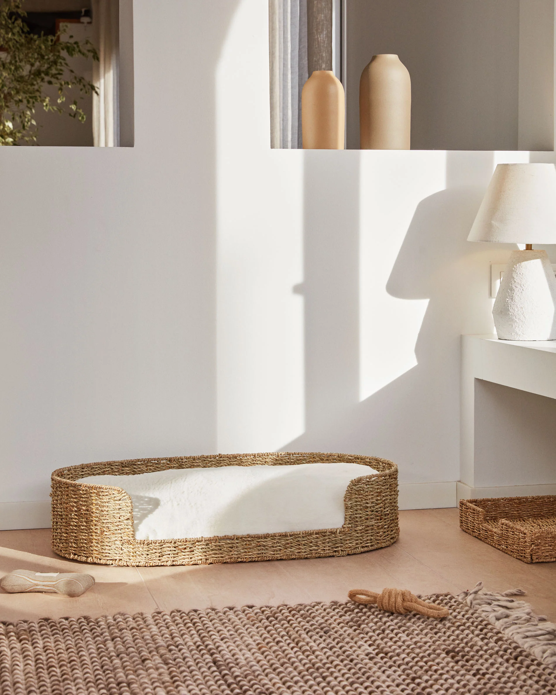 Fliicker bed for pets made from natural fibres Ø 80 x 45 cm