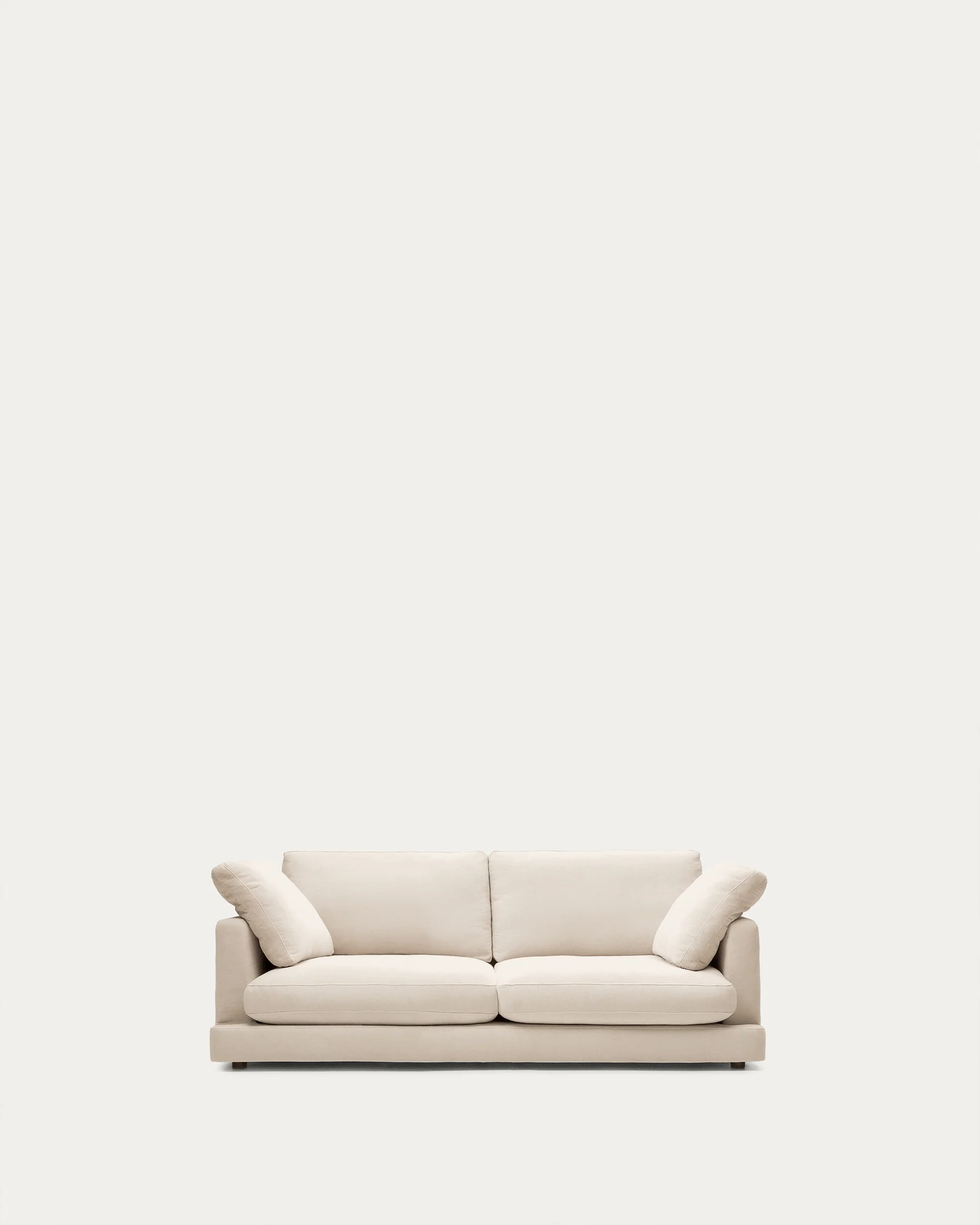 Gala 3-seater beige chenille sofa FSC Mix Credit 210cm