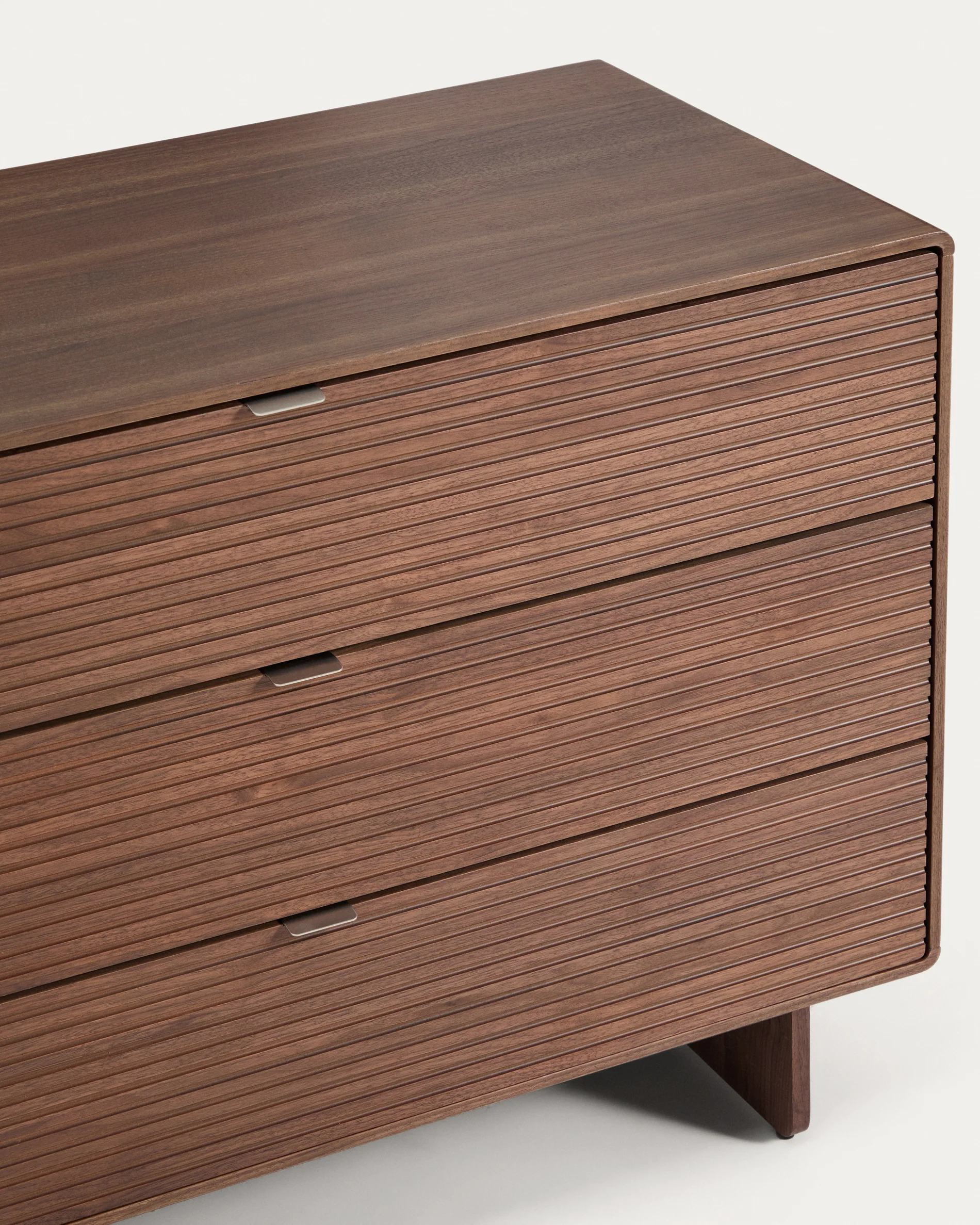 Norlen 3-drawer chest of drawers in walnut veneer FSC Mix Credit 101 x 75cm