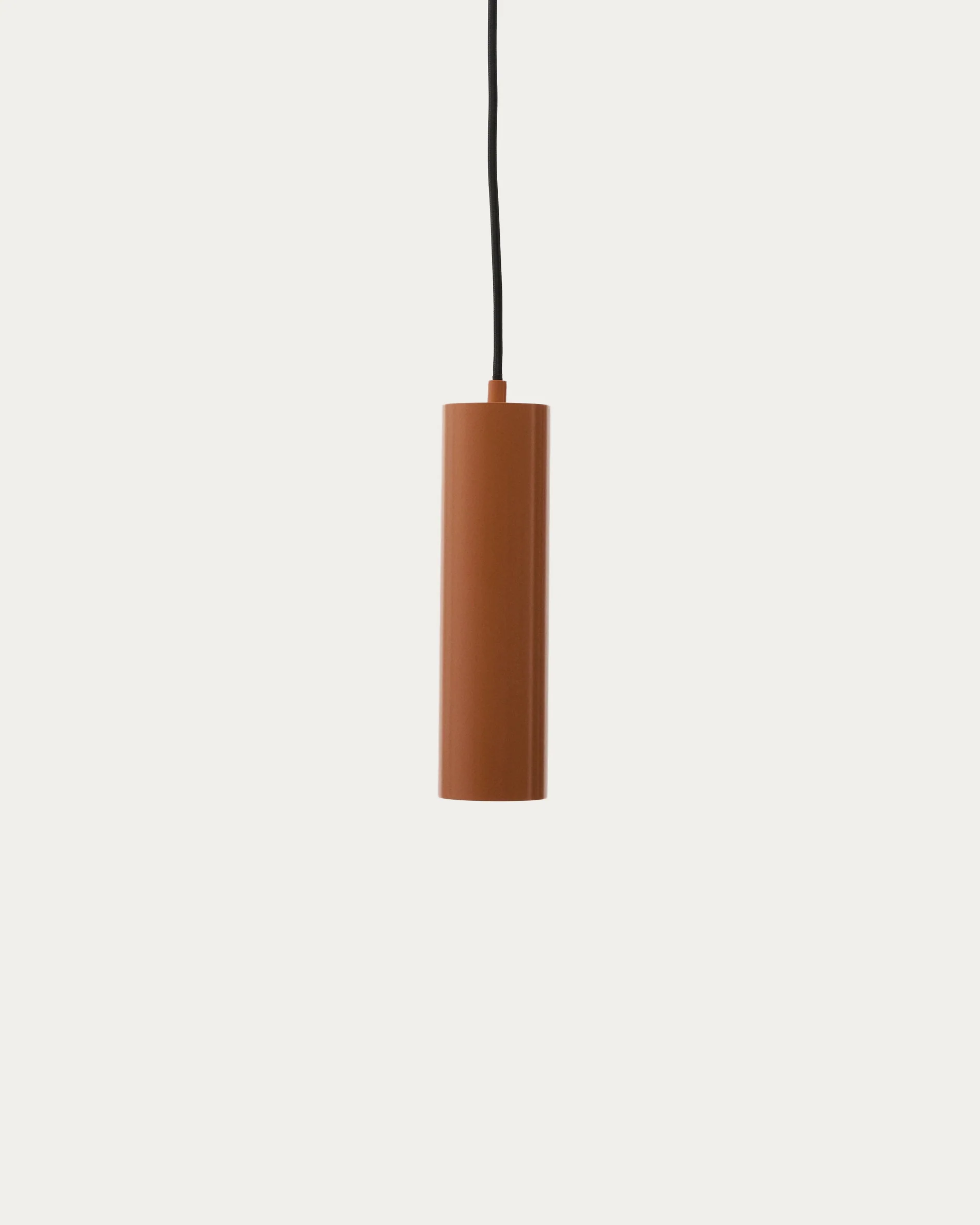 Andia aluminium ceiling lamp with terracotta painted finish