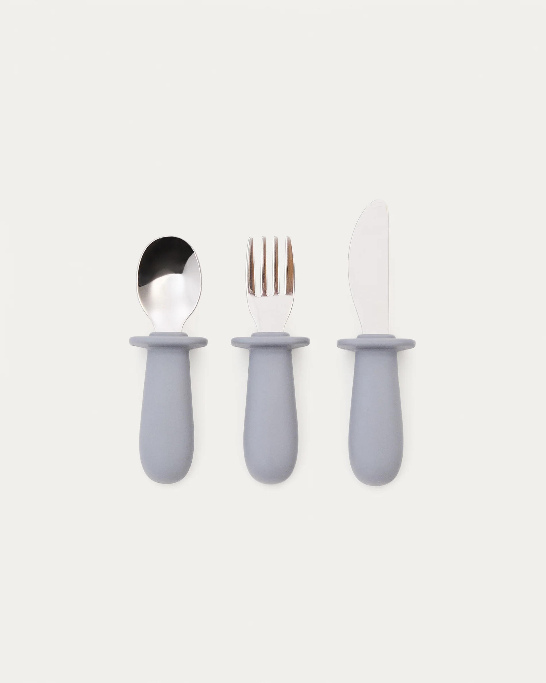 Lili knife, fork and spoon set in blue silicone