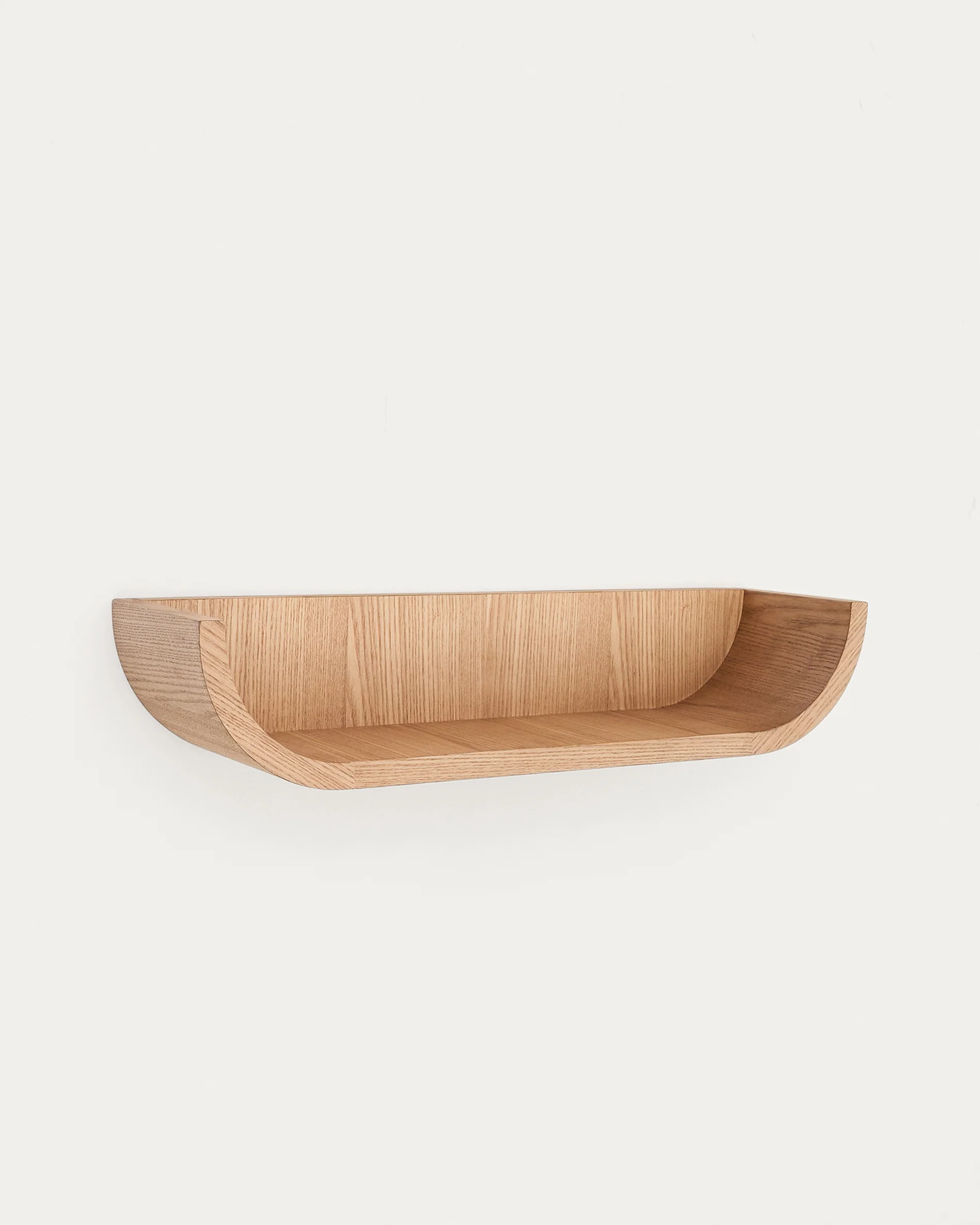 Salaya ash laminated plywood shelf in a natural finish, 60 x 12 cm