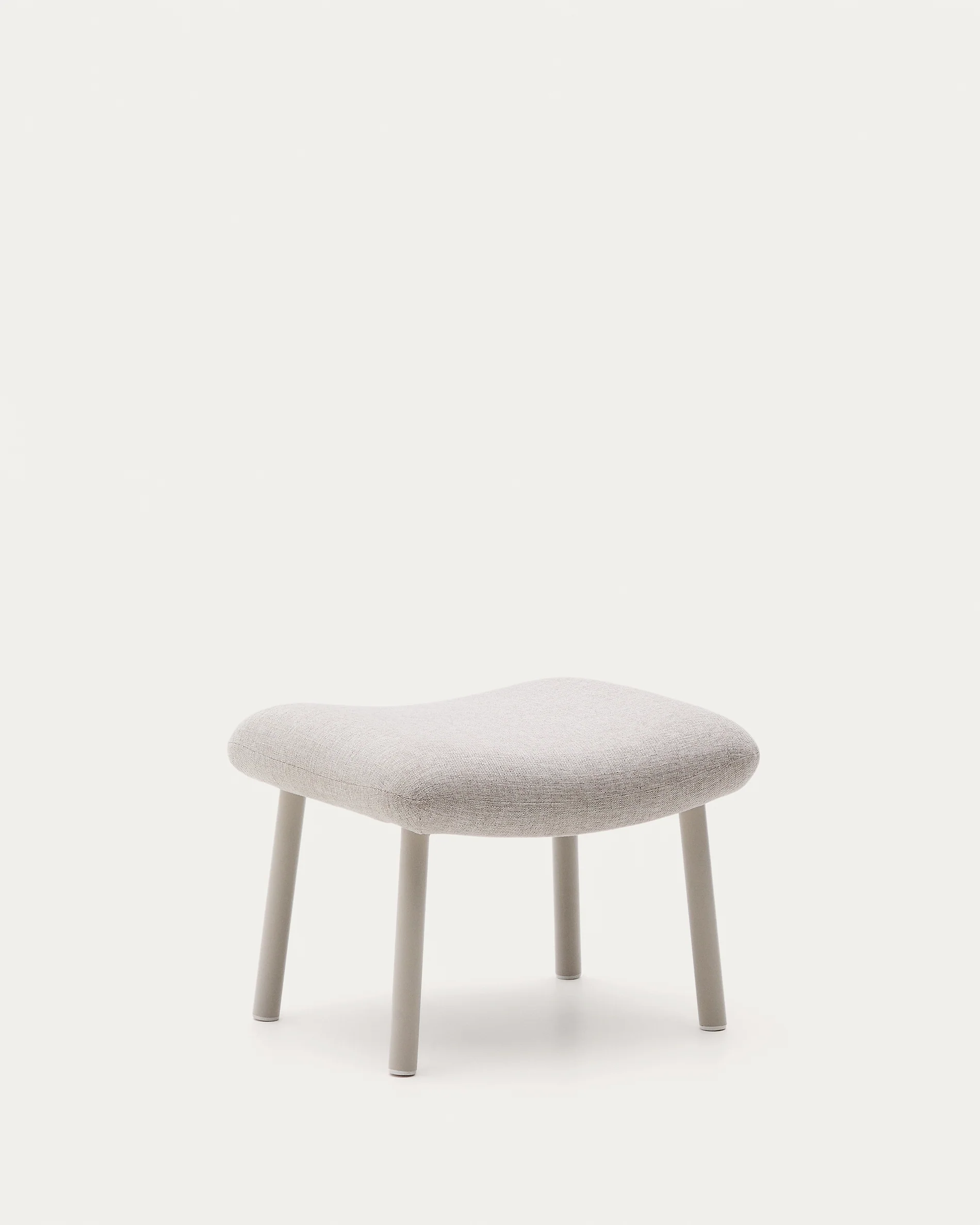 Inari footrest in beige and steel with beige painted finish 60 x 50cm FSC Mix Credit