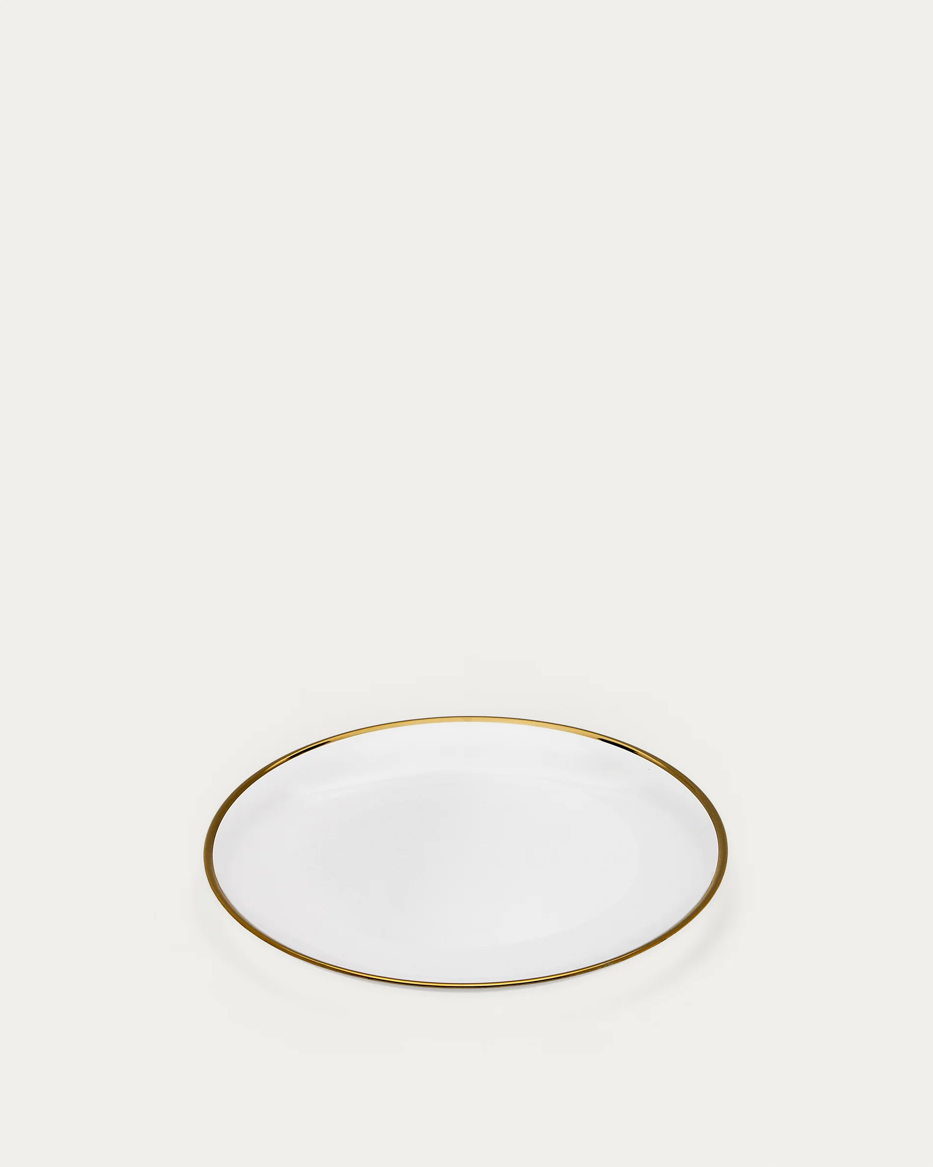 Nelie flat plate with golden edges