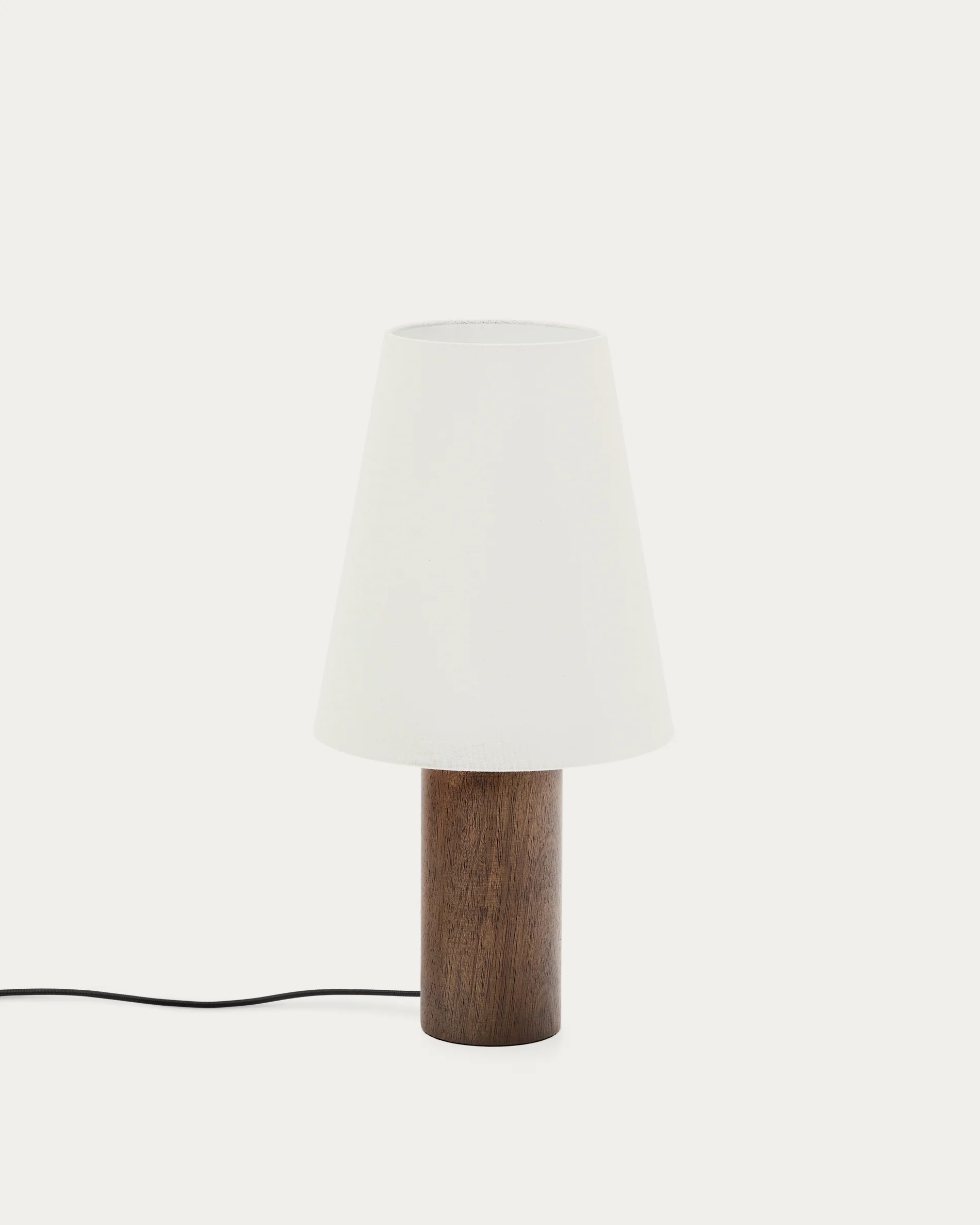 Marga table lamp made from solid rubber wood with dark finish