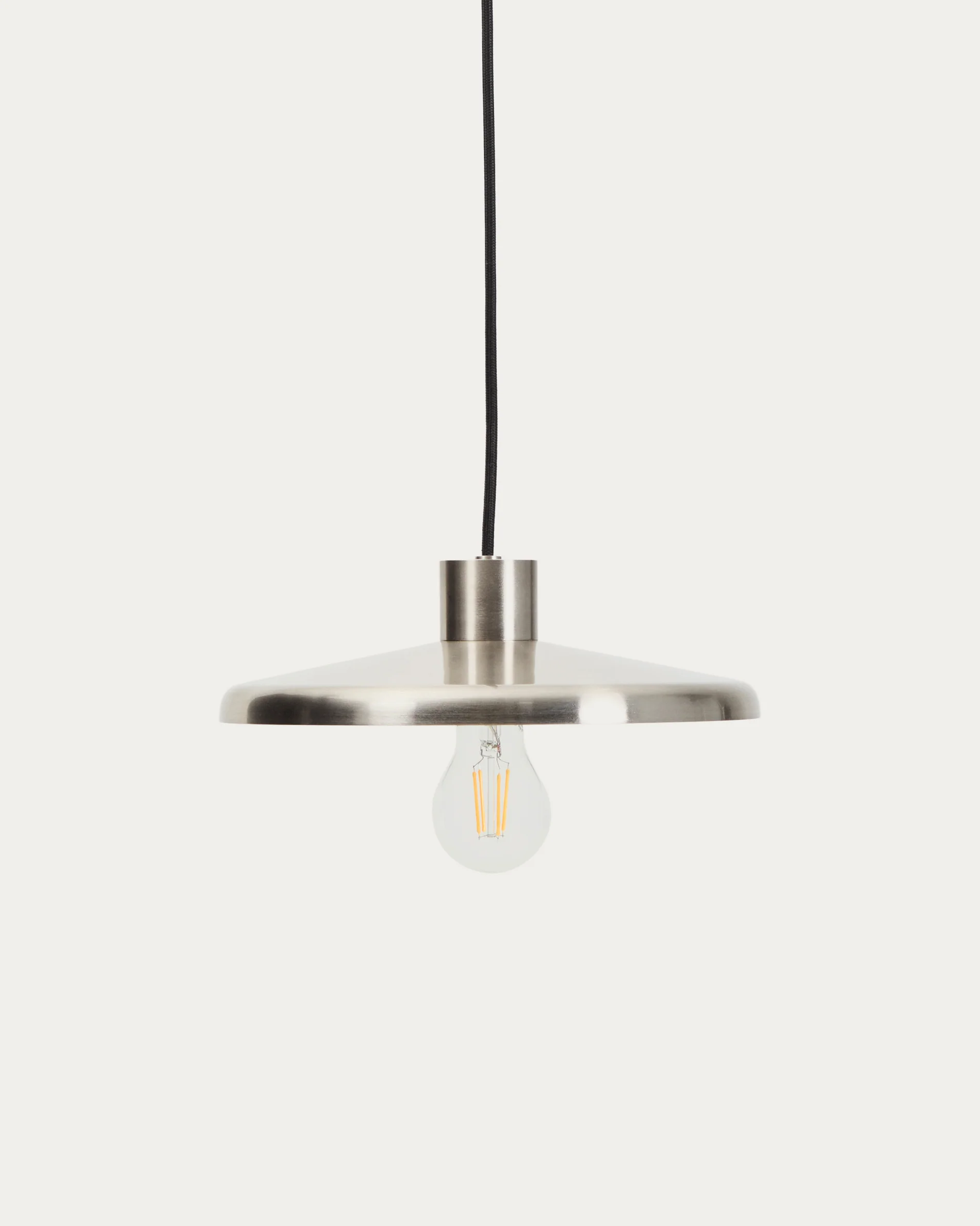 Nuvira ceiling lamp in light grey brushed metal