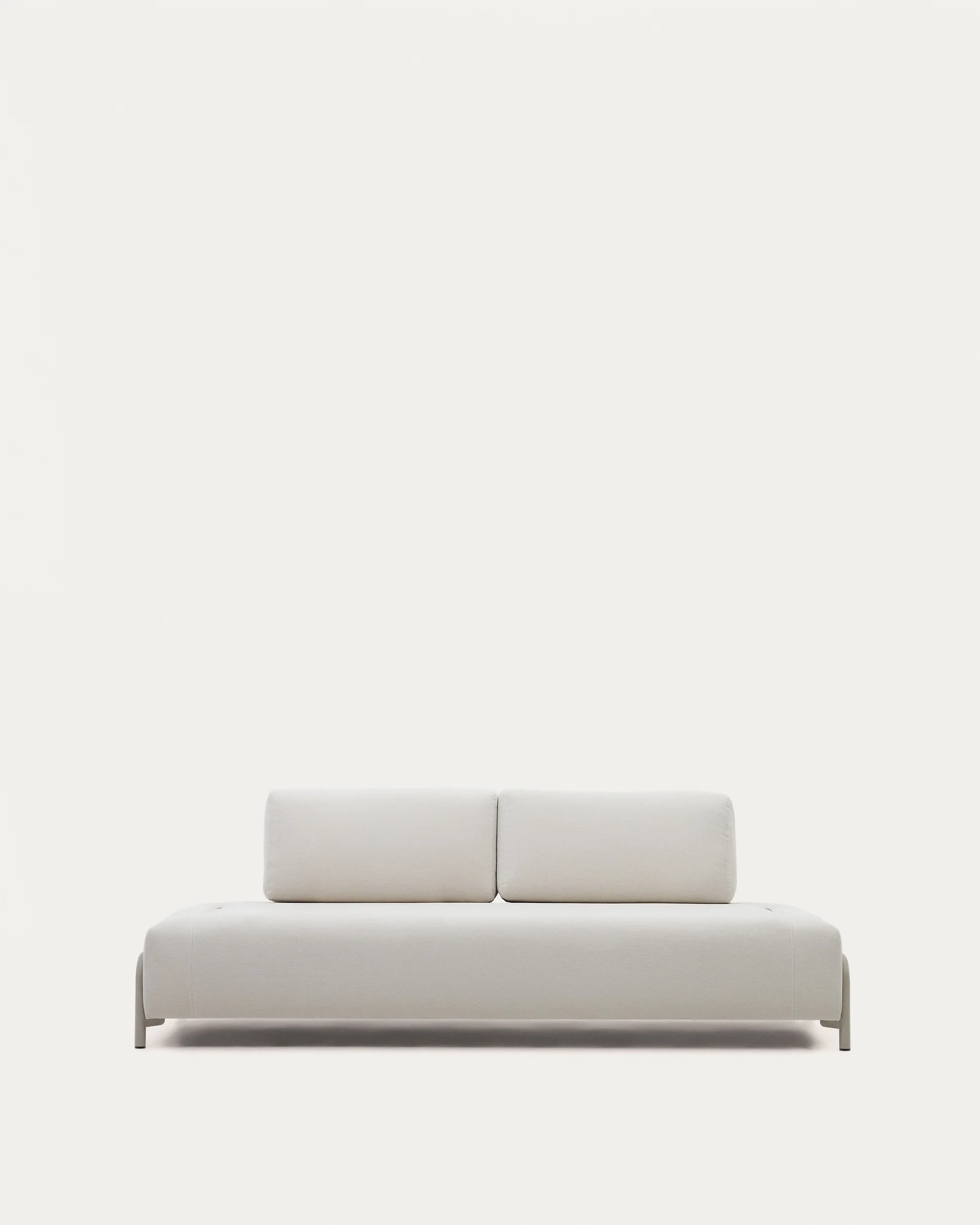 Compo module beige chenille 3-seater with beige metal structure 232 cm FSC Mix Credit