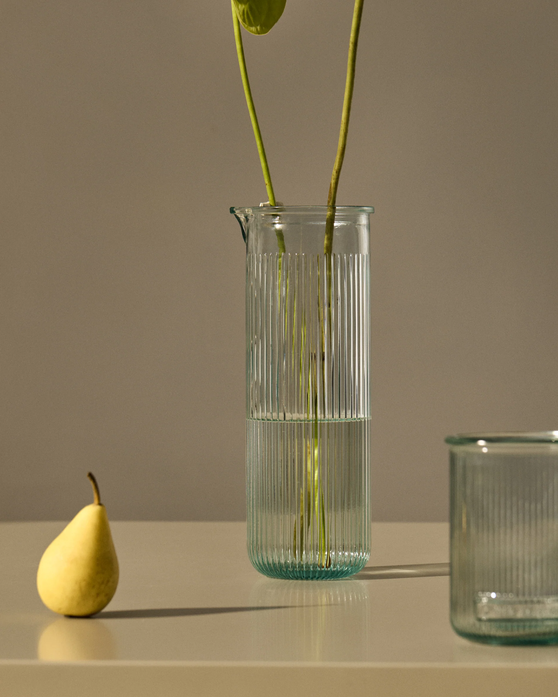 Milma transparent recycled glass jug