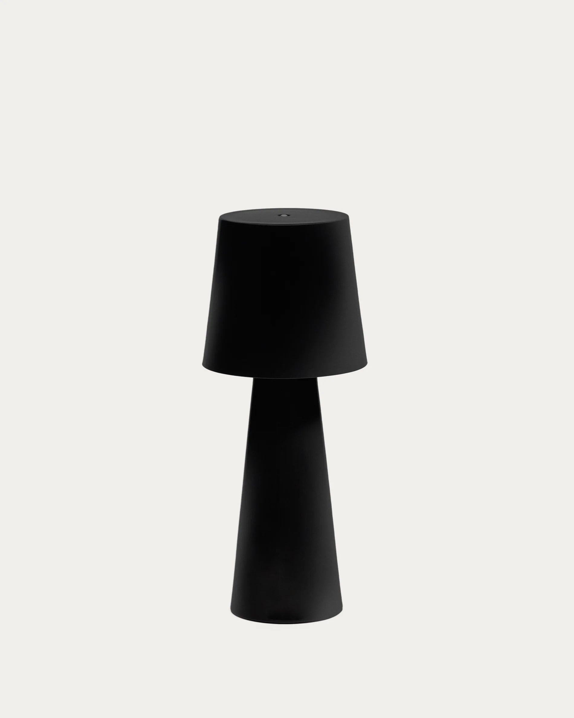 Arenys large outdoor metal table lamp in a black painted finish
