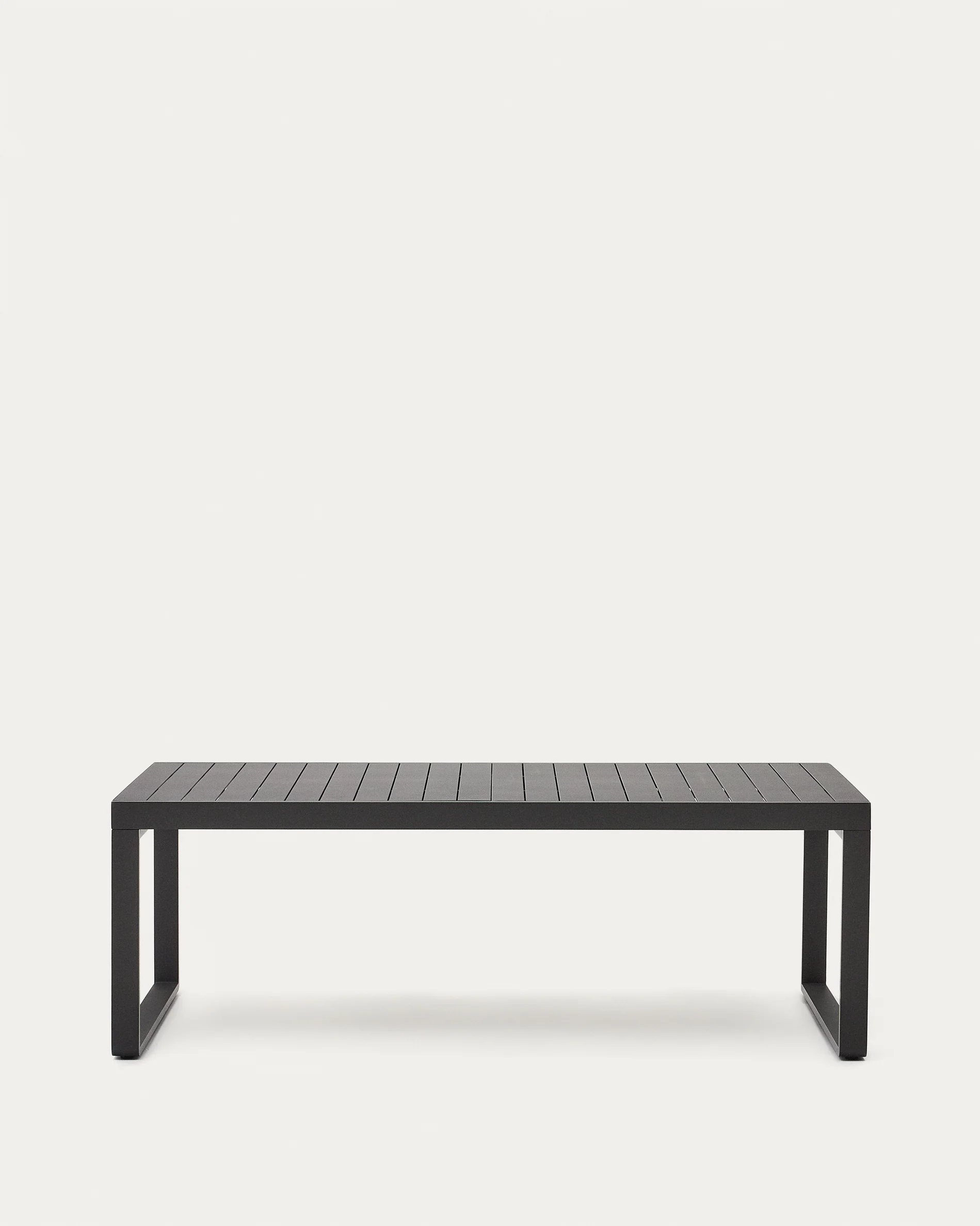 Galdana outdoor extendable table made of aluminum with dark grey finish 220 (340) x 100 cm