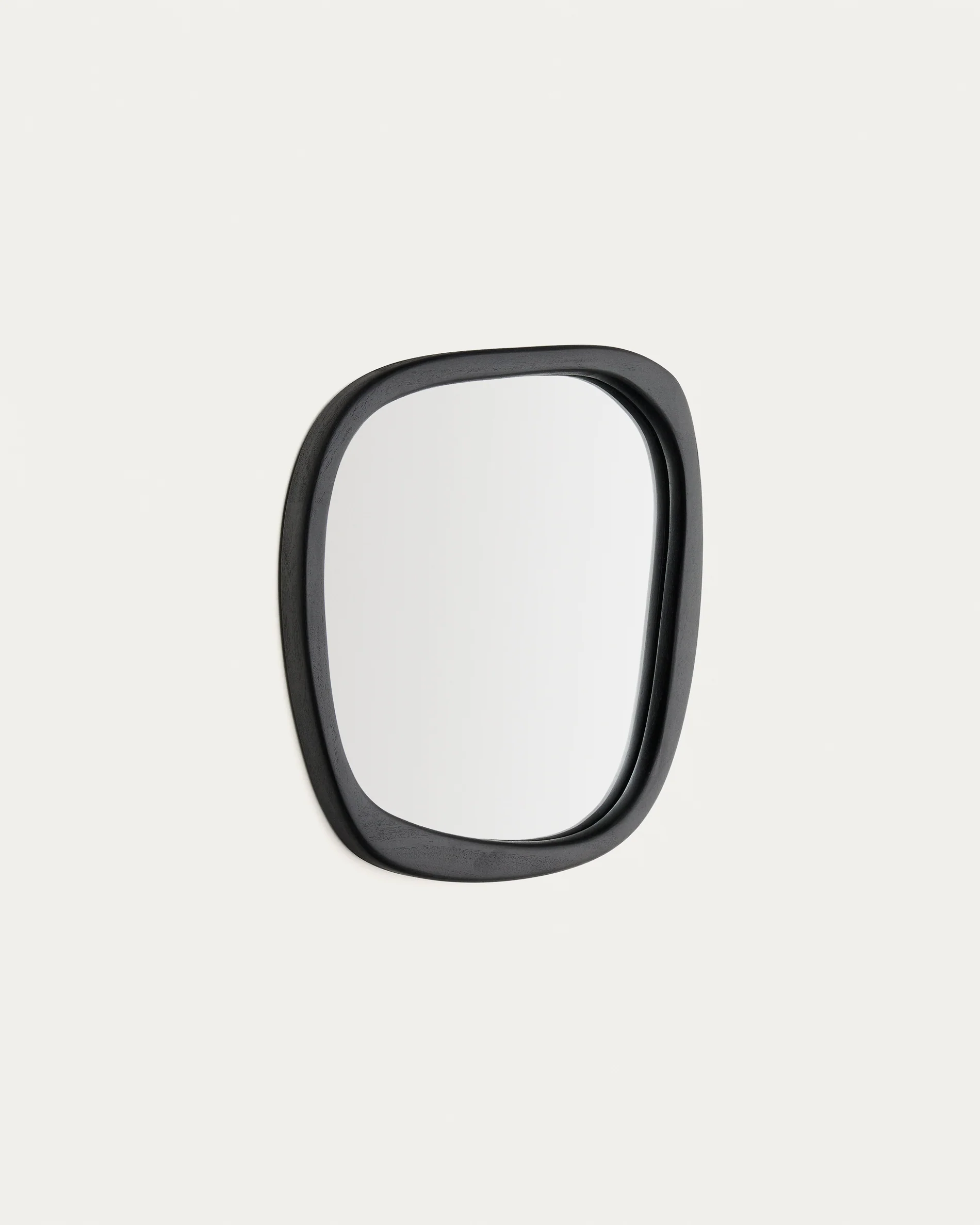 Alura black teak wood mirror 45,5 x 47 cm FSC 100%