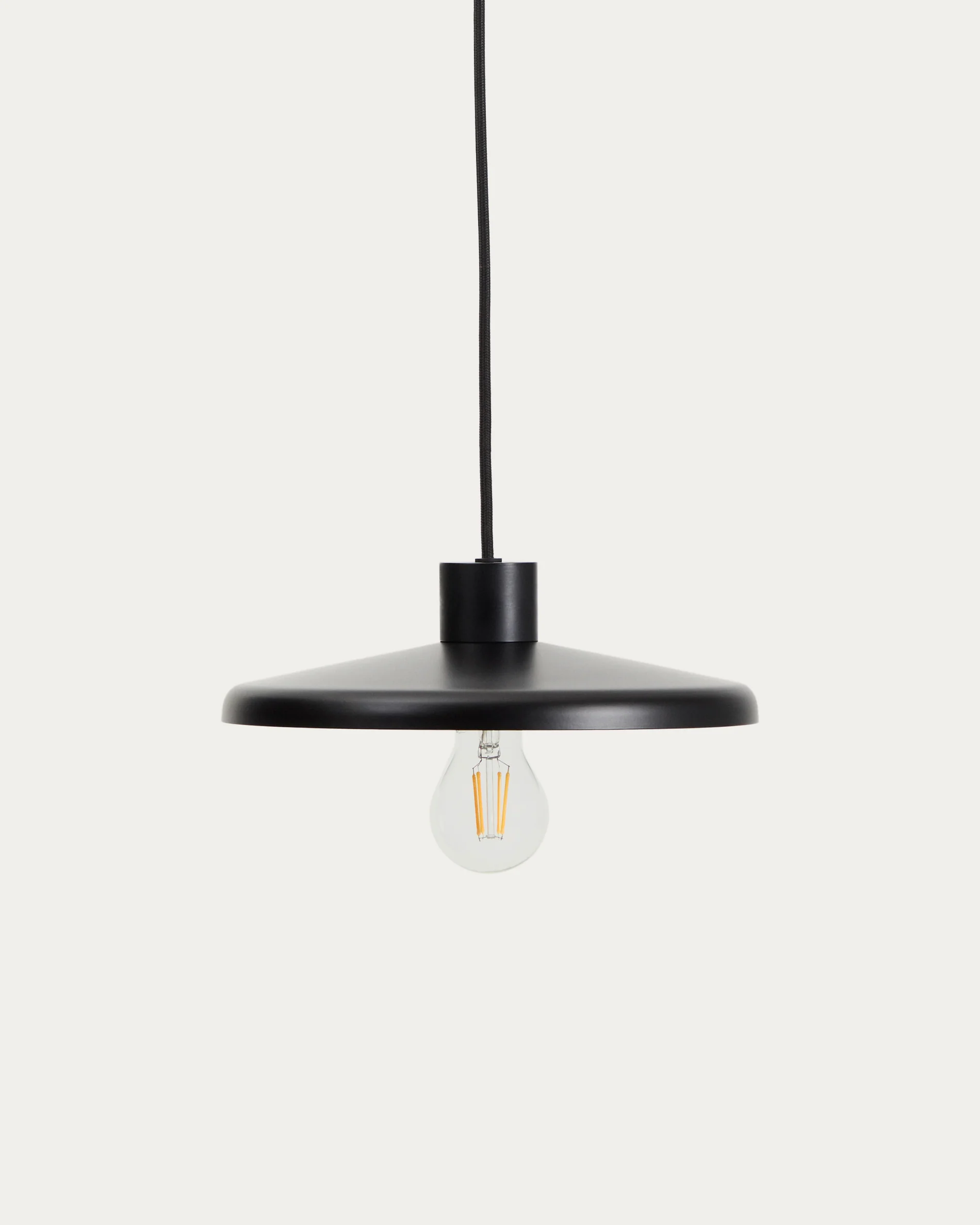 Nuvira ceiling lamp in black satin metal
