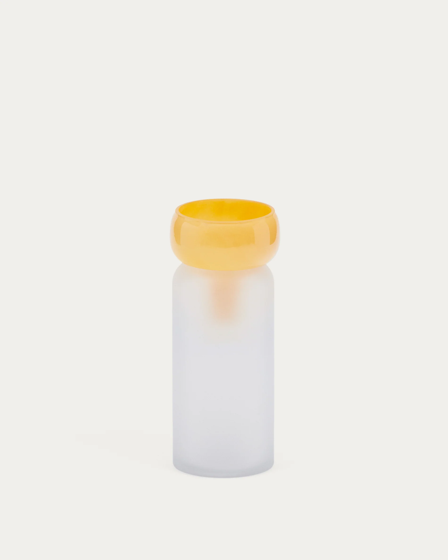 Kelse transparent and orange glass vase, 30.5 cm