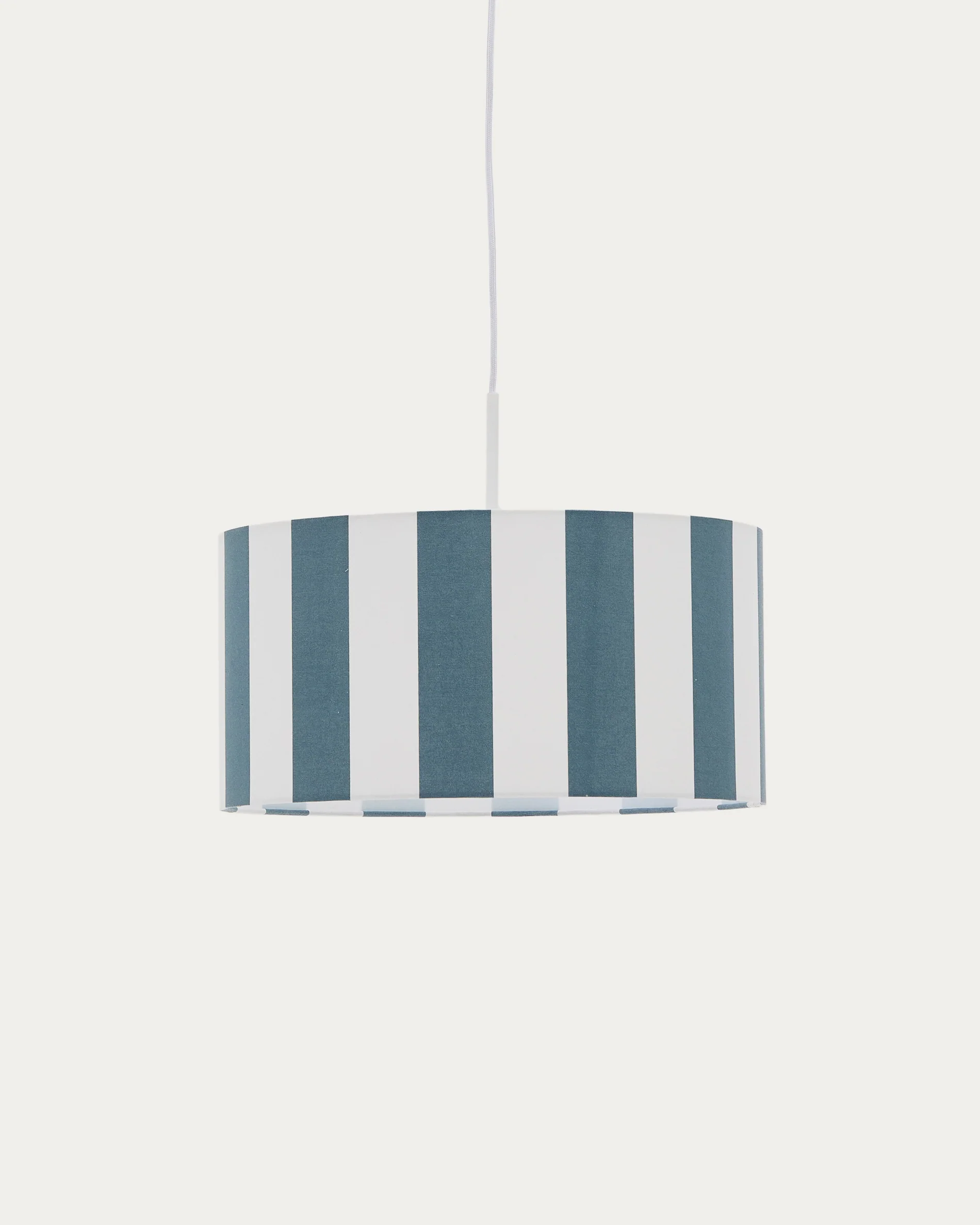 Ciral ceiling lamp shade with blue and white stripes, Ø 40 cm
