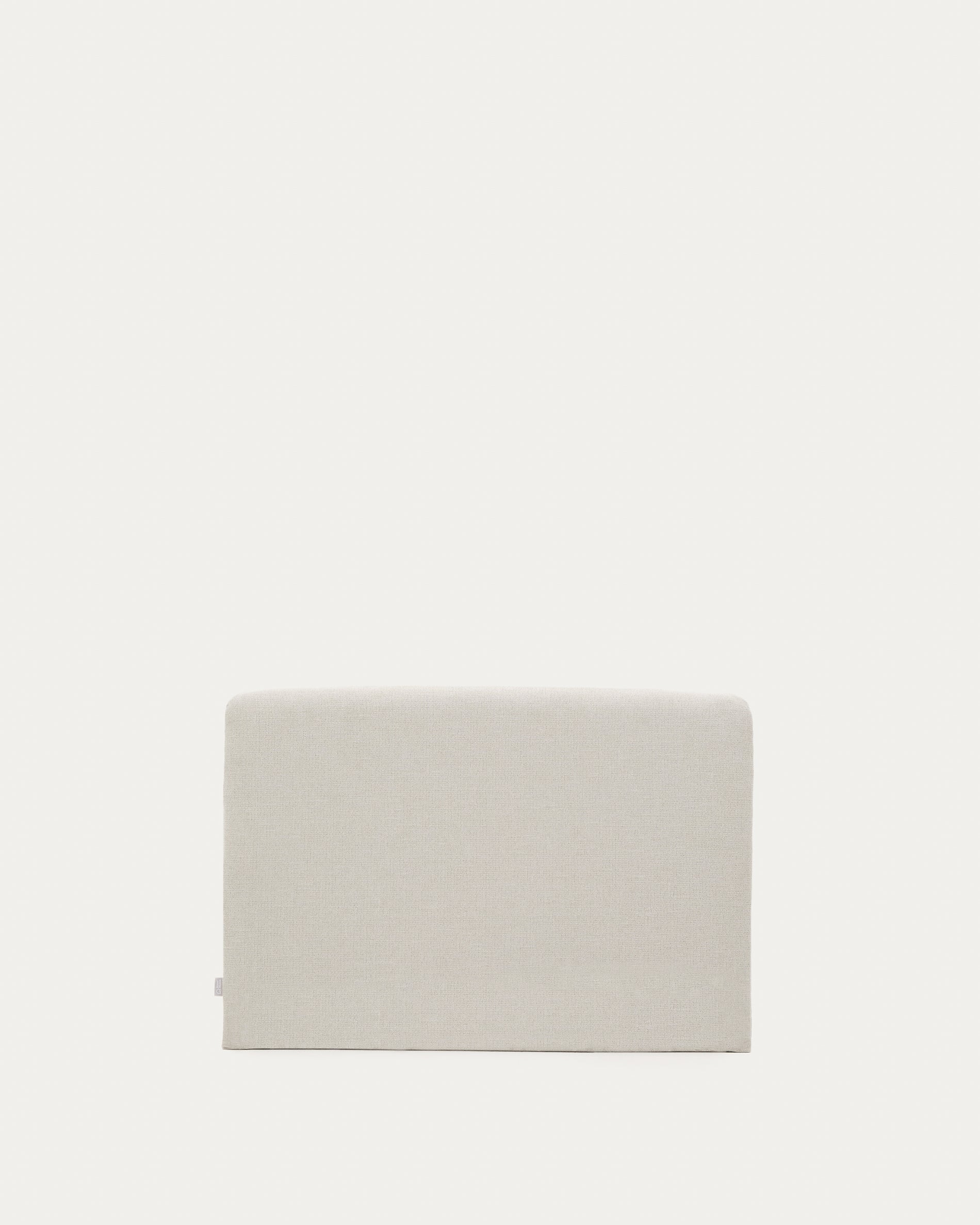 Pearl chenille Valma headboard with removable cover for beds up to 90 cm wide.