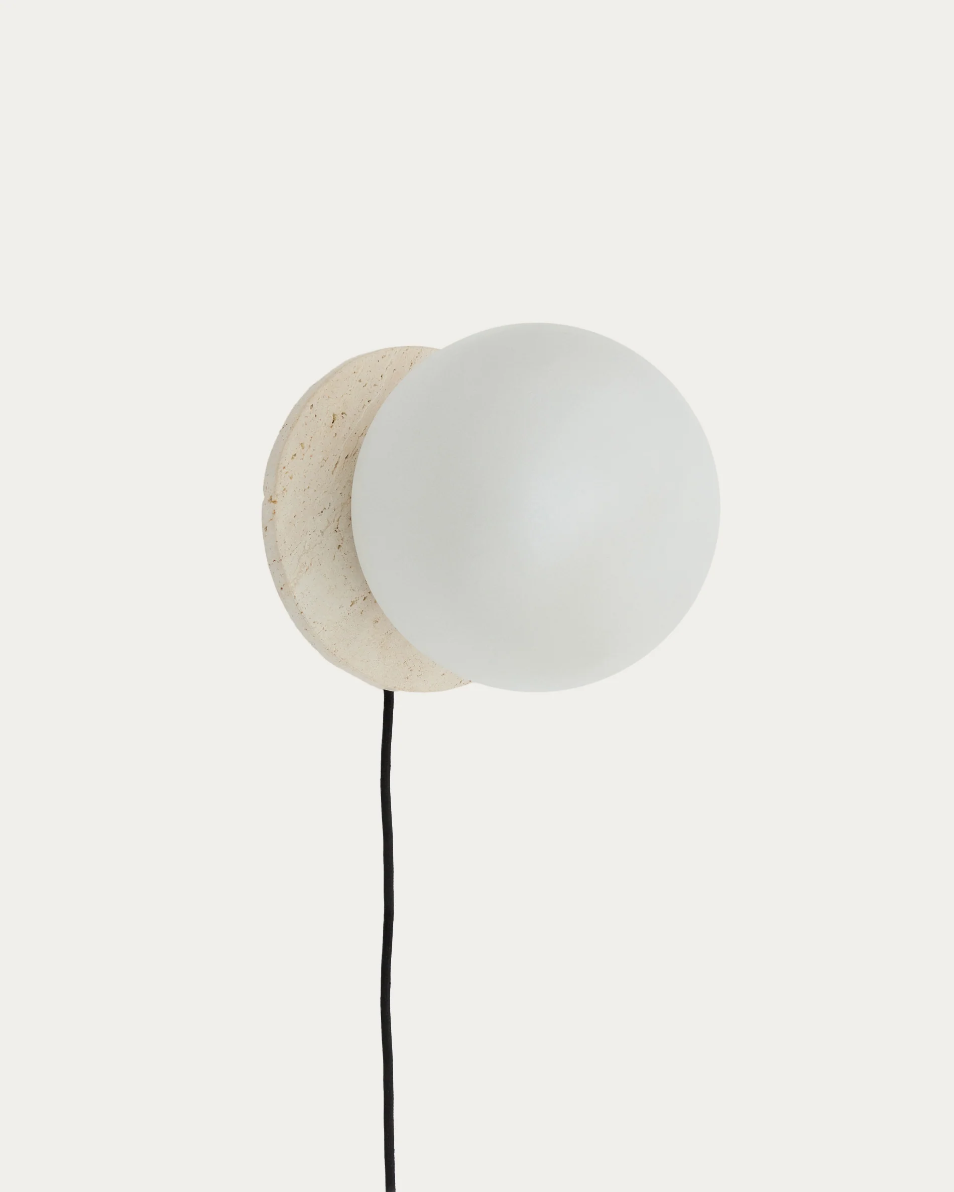 Malachi glass and travertine stone wall lamp