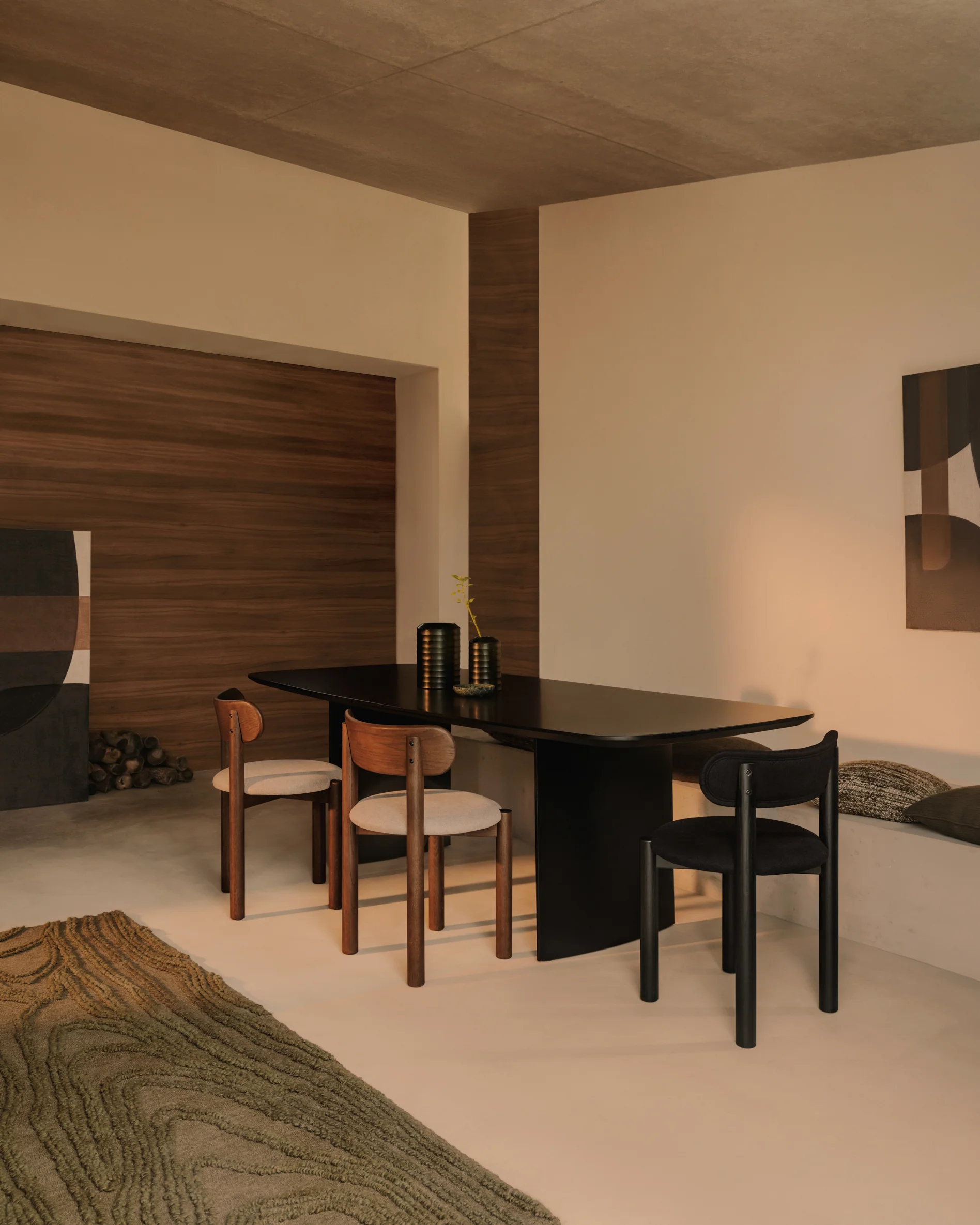 Litto black, lacquered MDF table, 200 x 100 cm