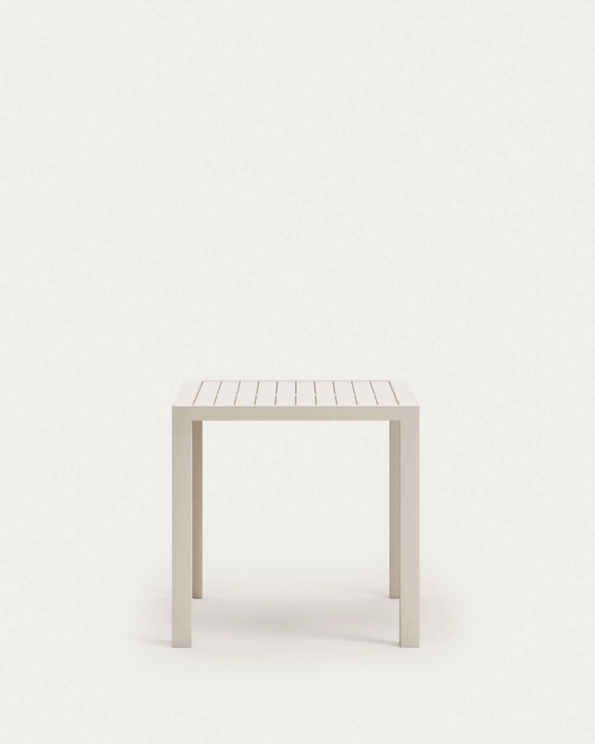 Culip aluminium outdoor table in powder coated white finish, 77 x 77 cm
